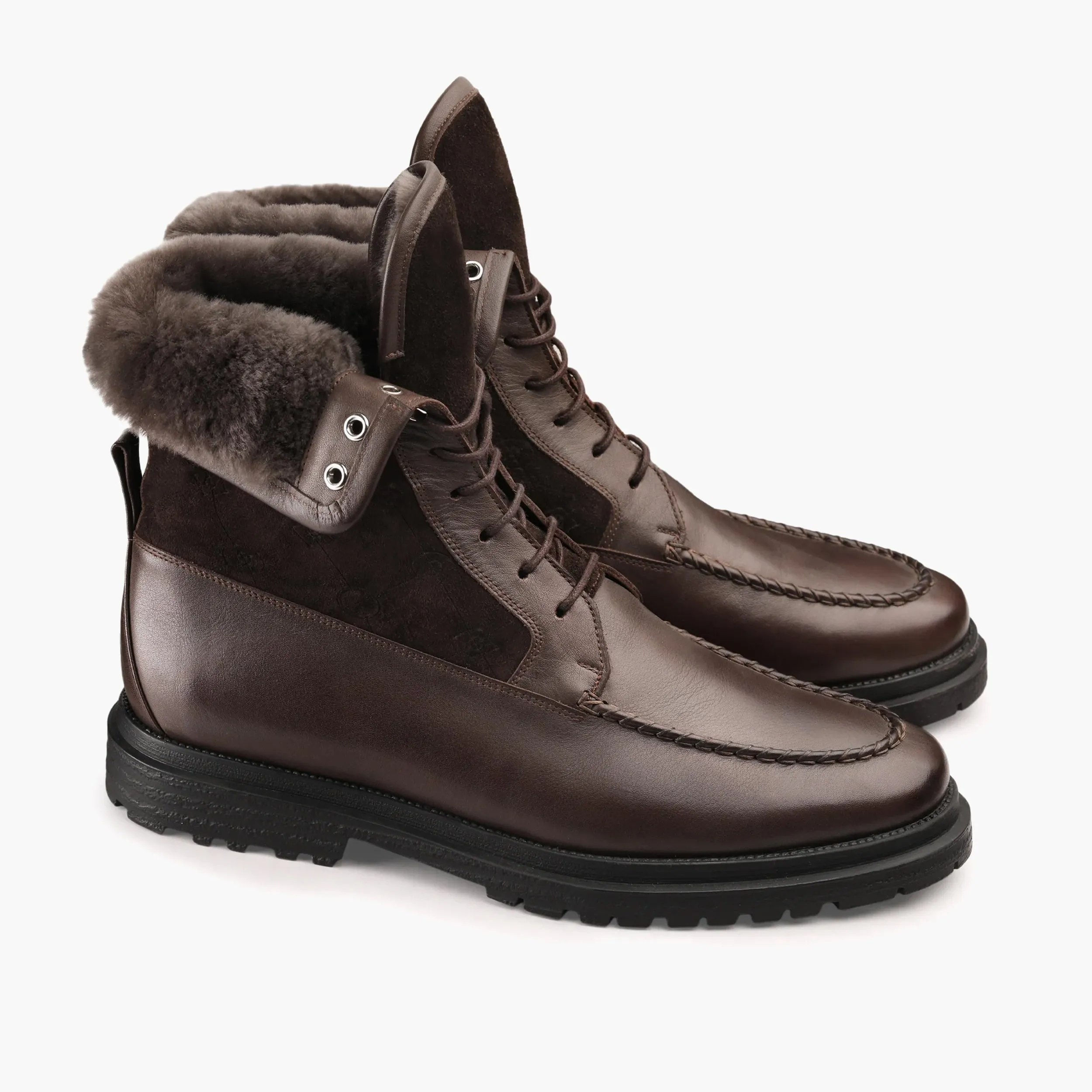 Men's Brown Leather Derby Winter Boot sold by Armos product image thumbnail 2