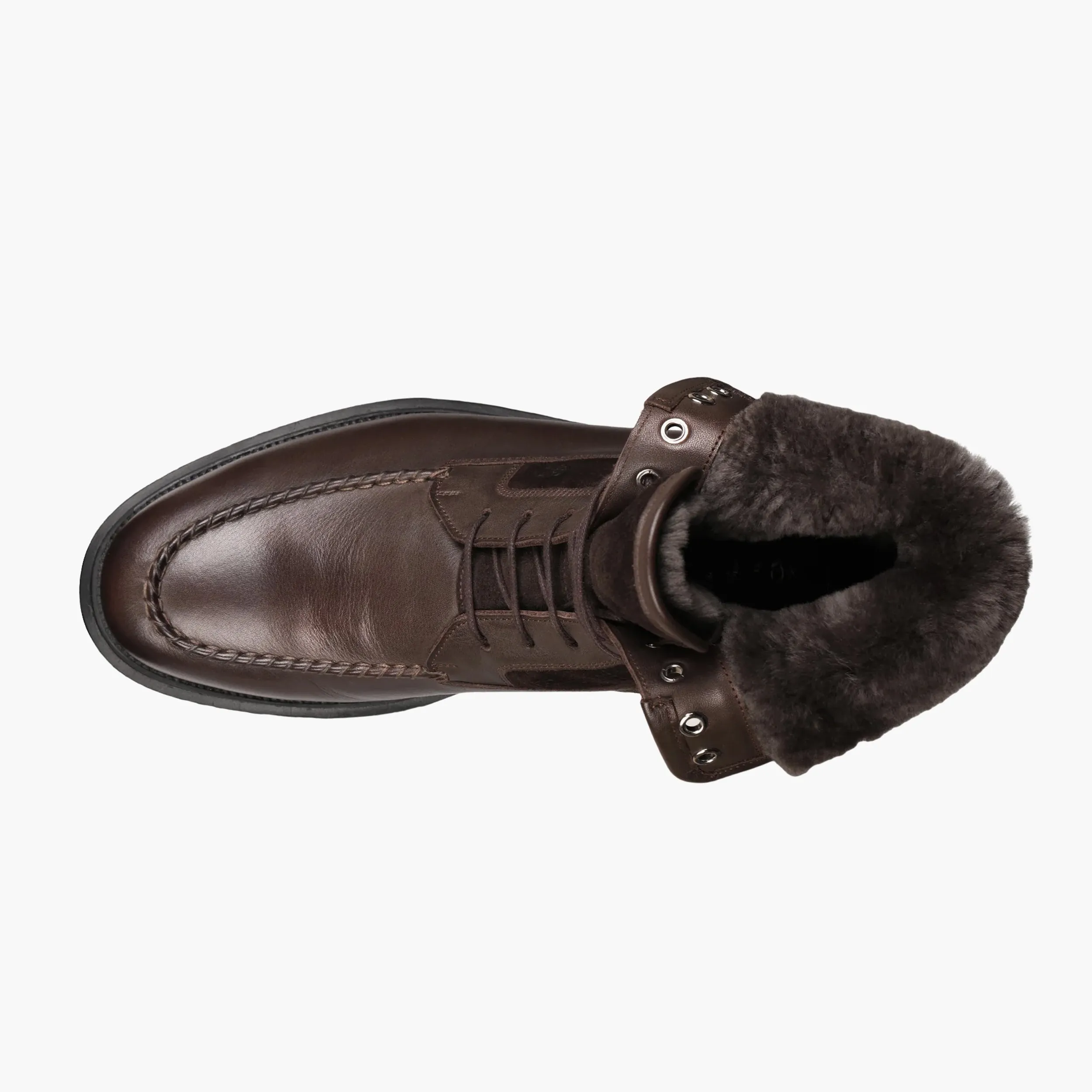 Men's Brown Leather Derby Winter Boot sold by Armos product image thumbnail 5