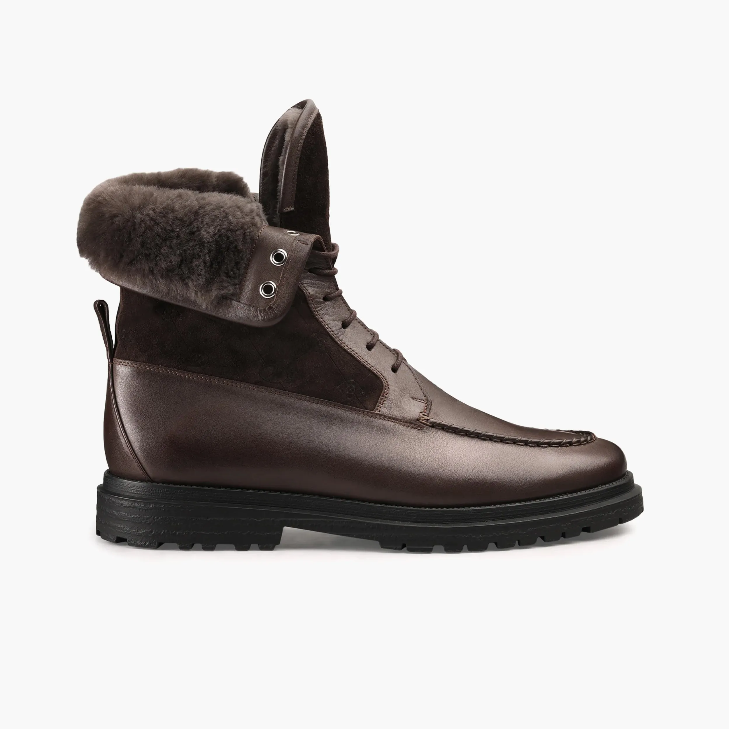 Men's Brown Leather Derby Winter Boot sold by Armos