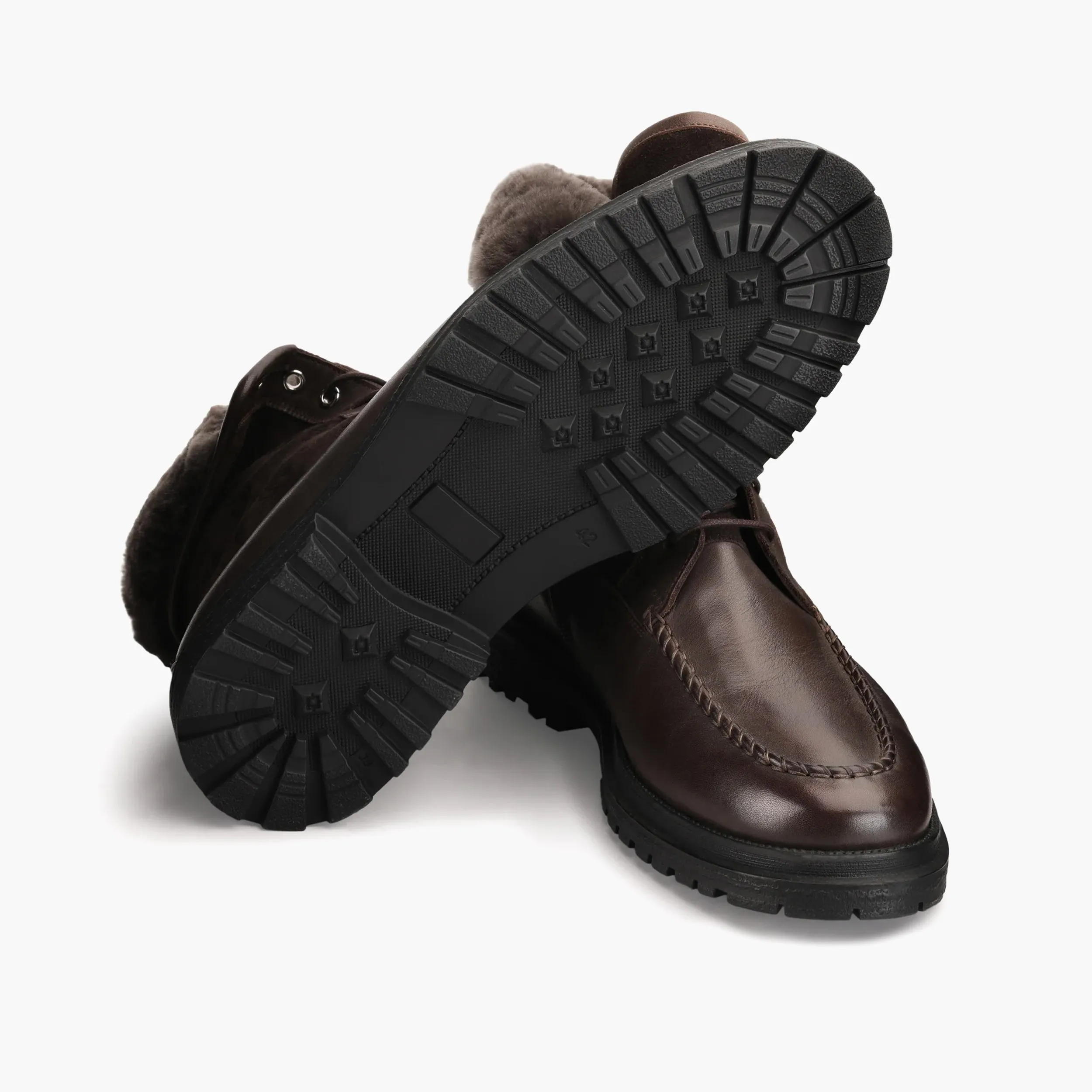 Men's Brown Leather Derby Winter Boot sold by Armos product image thumbnail 3