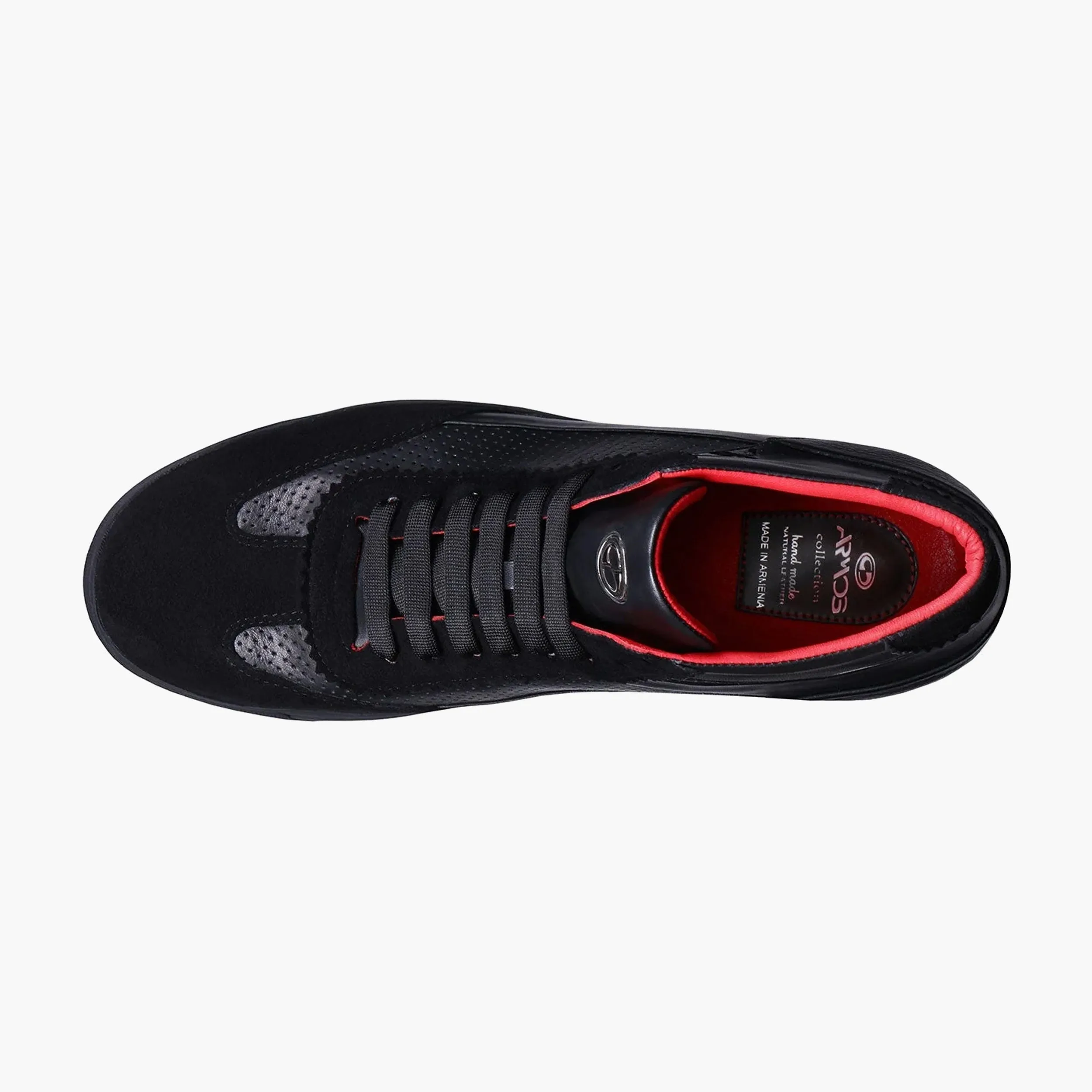 Men's Black Suede & Leather High Sneaker sold by Armos product image thumbnail 4
