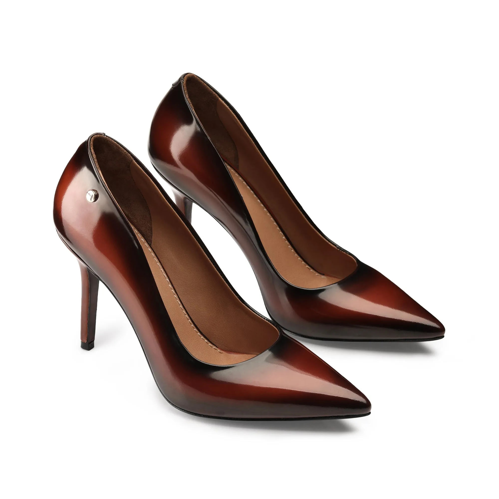 Women's Black & Brown Patent Leather Pump sold by Armos product image thumbnail 2