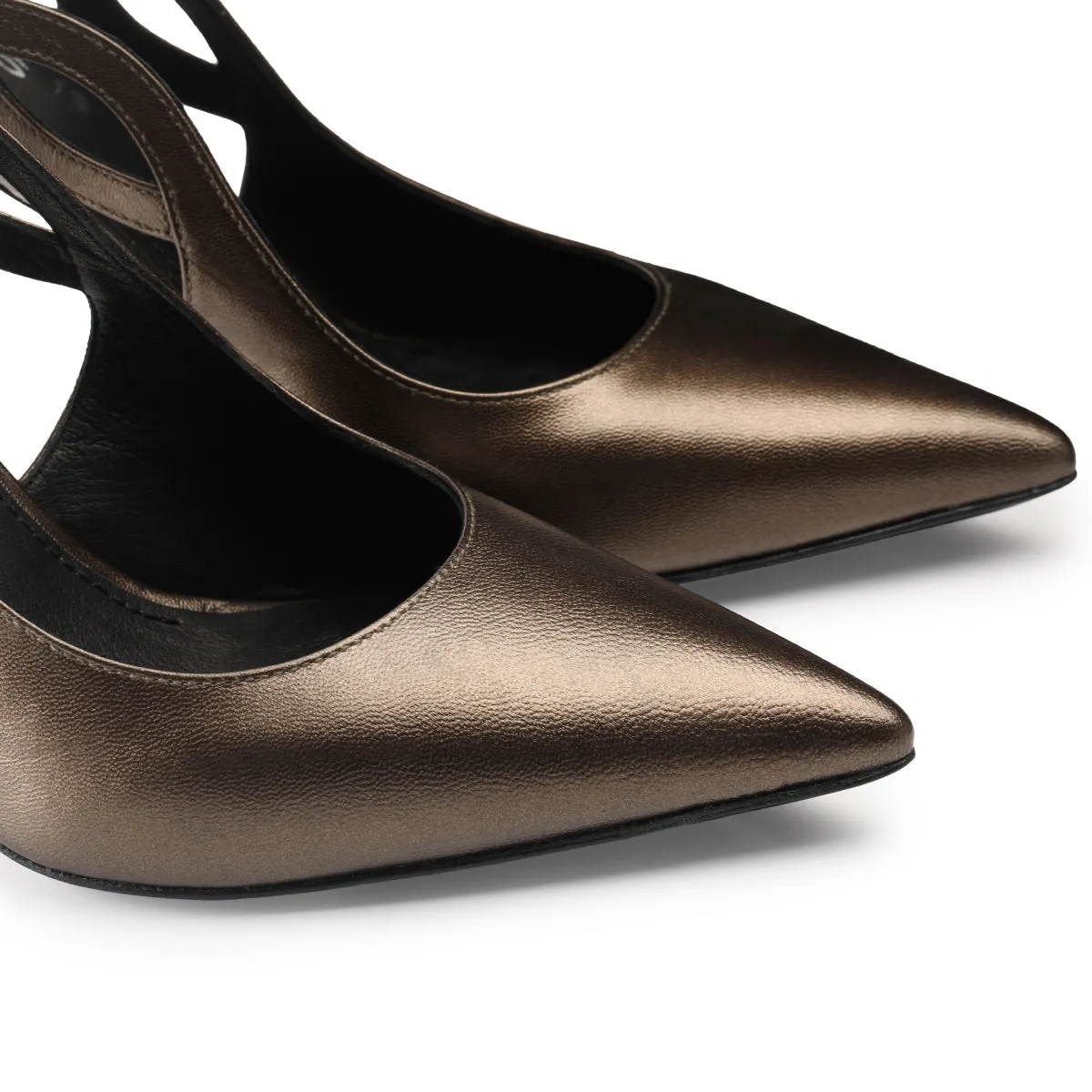 Women’s Bronze Leather Pump sold by Armos product image thumbnail 4