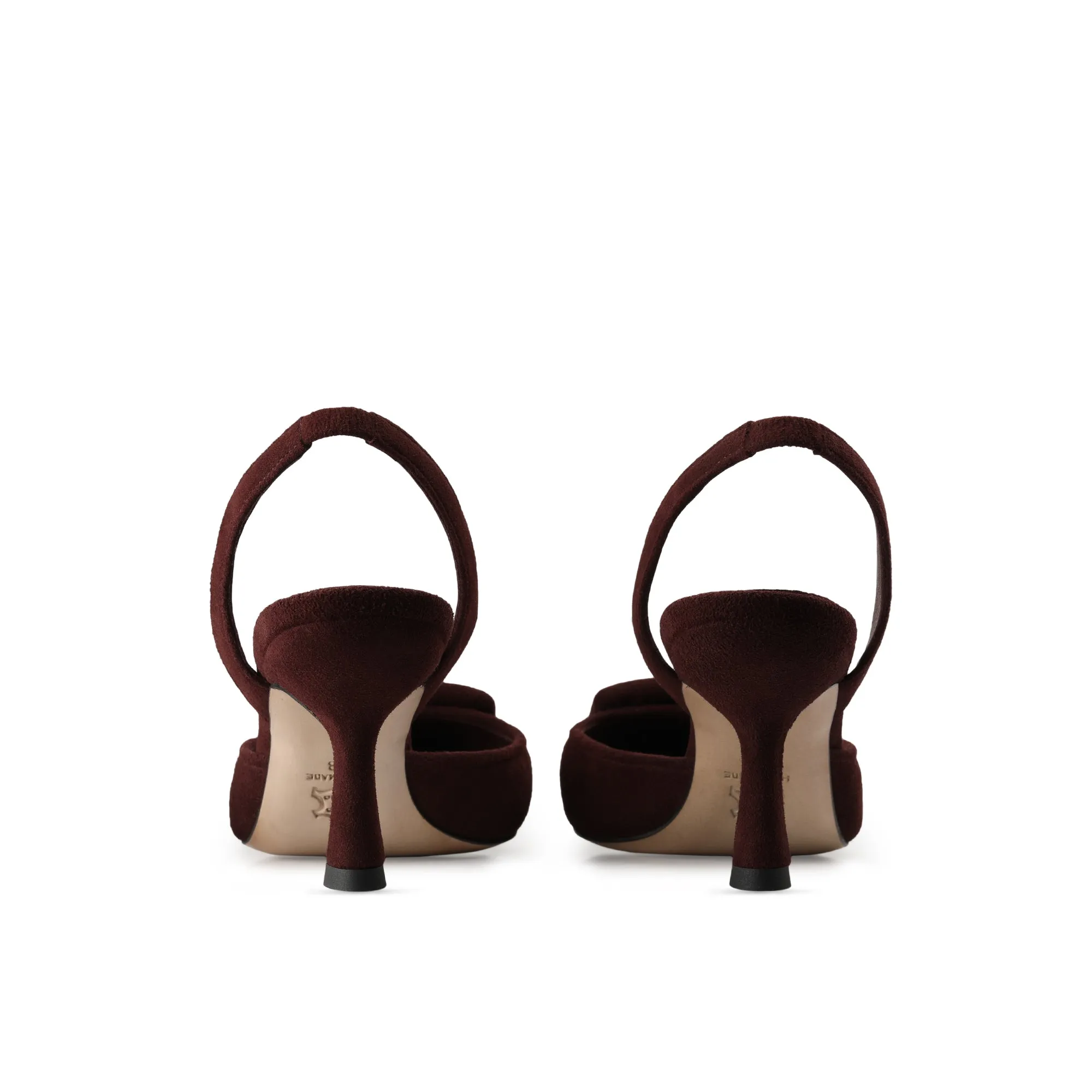 Women’s Burgundy Suede Slingback Pump sold by Armos product image thumbnail 5