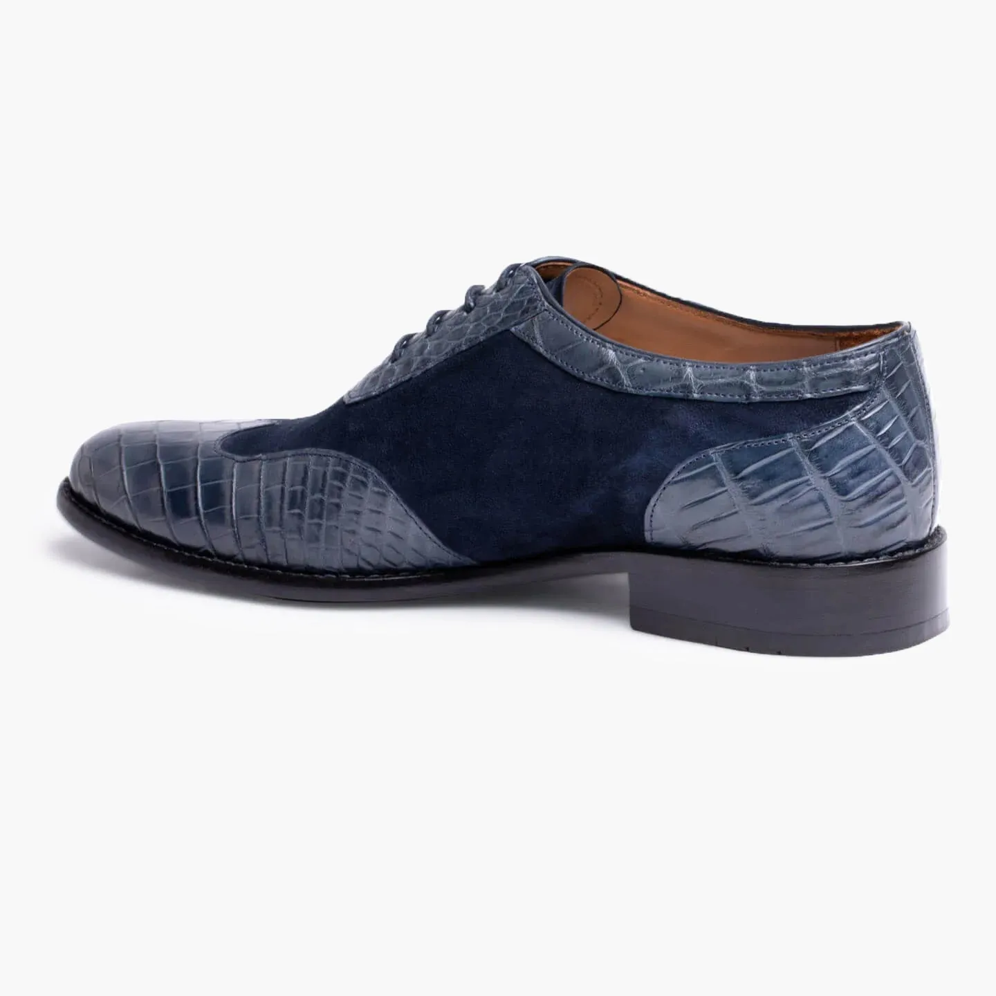 Men's Dark Blue Crocodile & Suede Oxford sold by Armos product image thumbnail 5