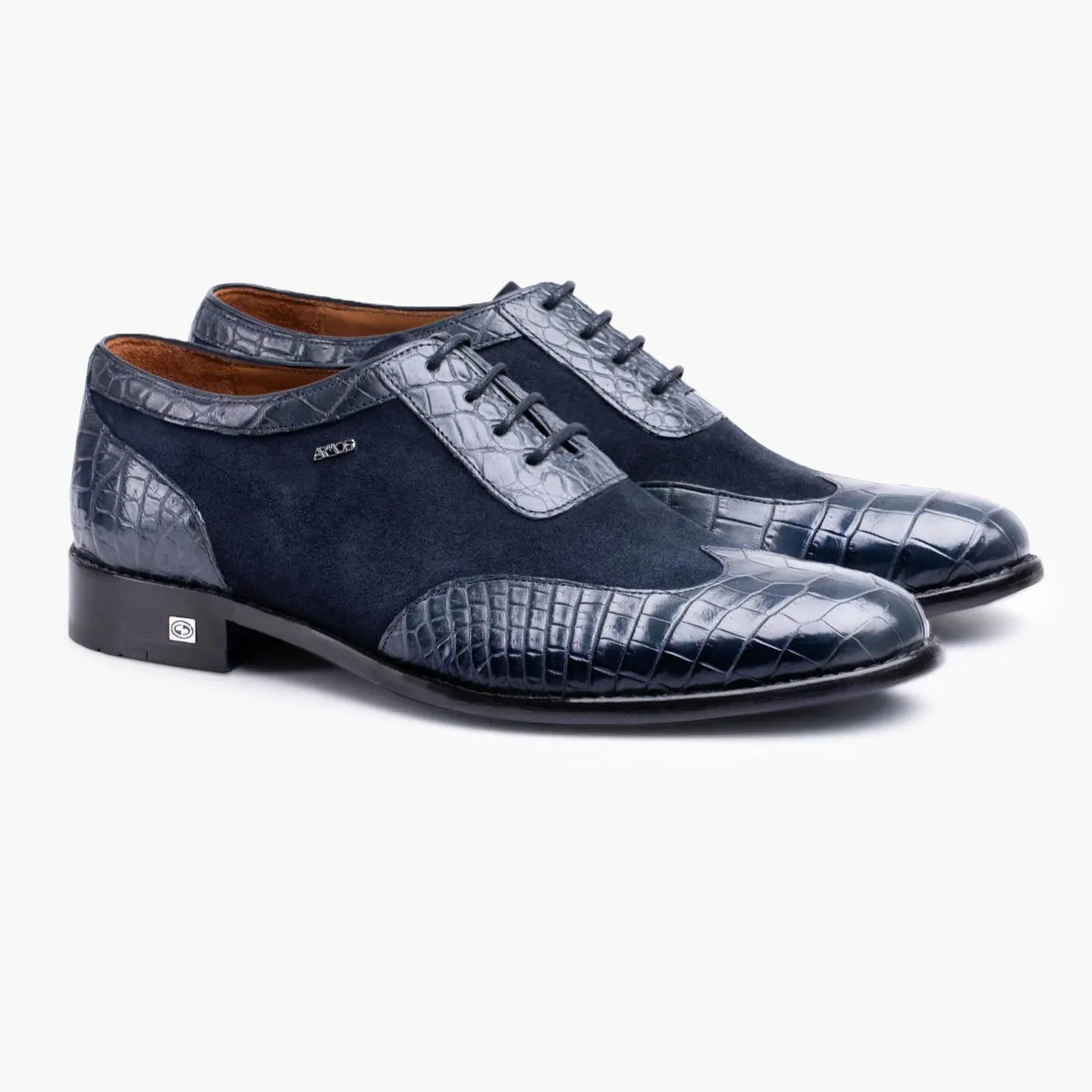 Men's Dark Blue Crocodile & Suede Oxford sold by Armos product image thumbnail 2