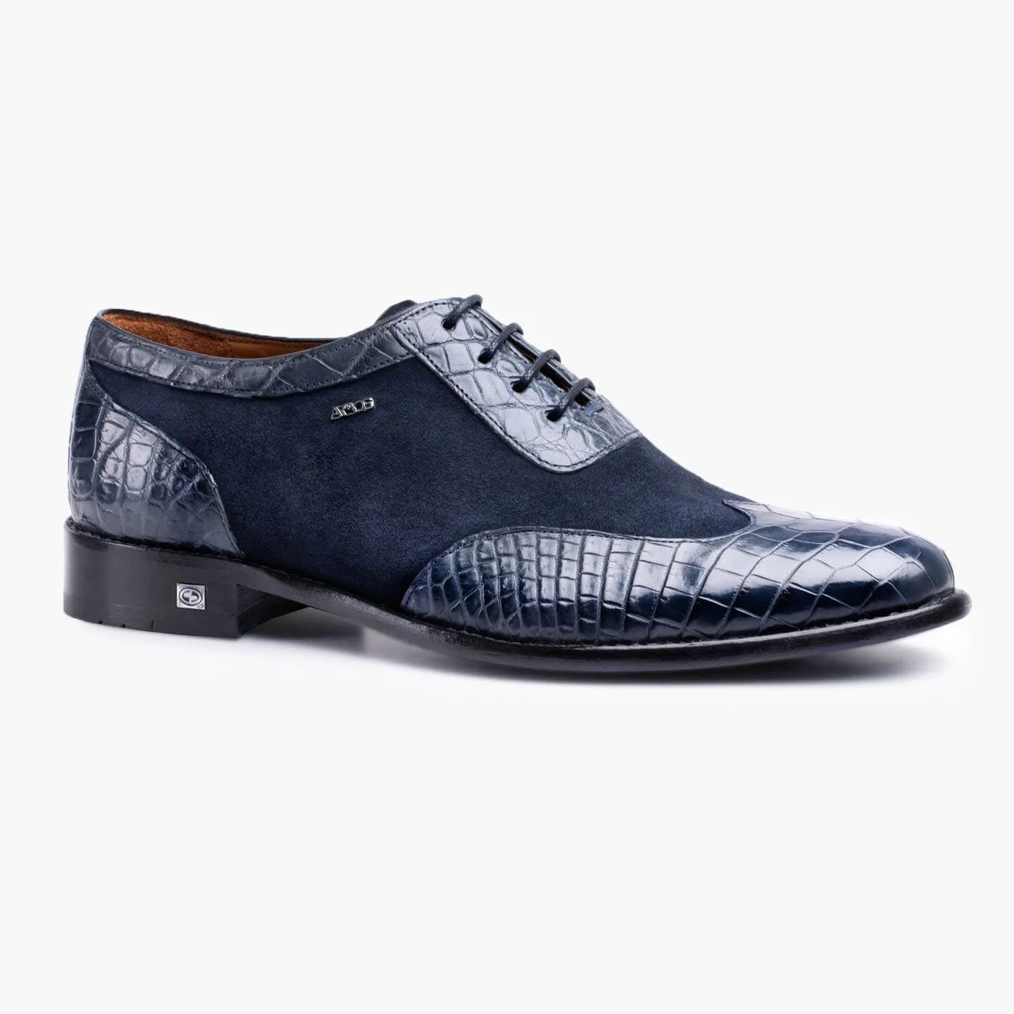 Men's Dark Blue Crocodile & Suede Oxford sold by Armos product image thumbnail 4