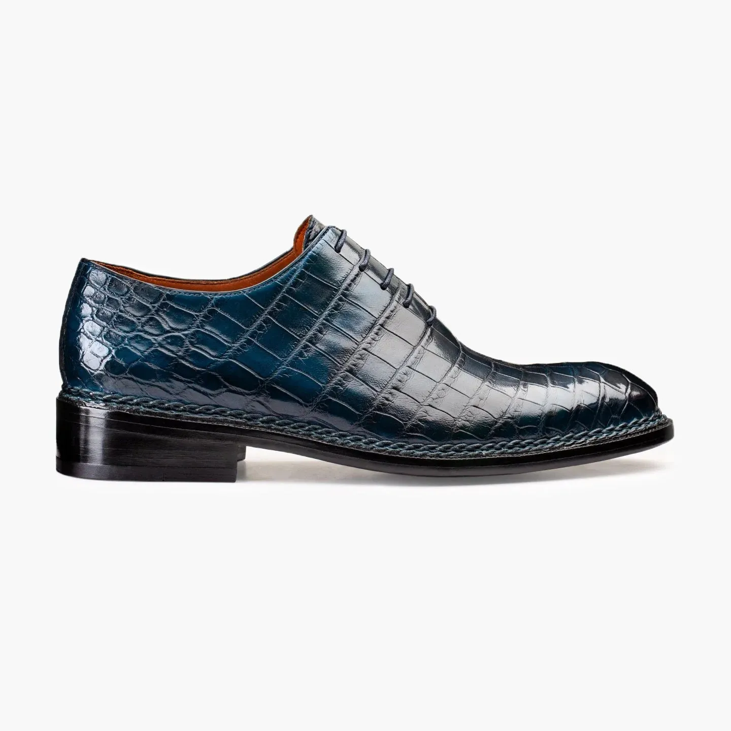 Men's Blue Crocodile Leather Oxford sold by Armos