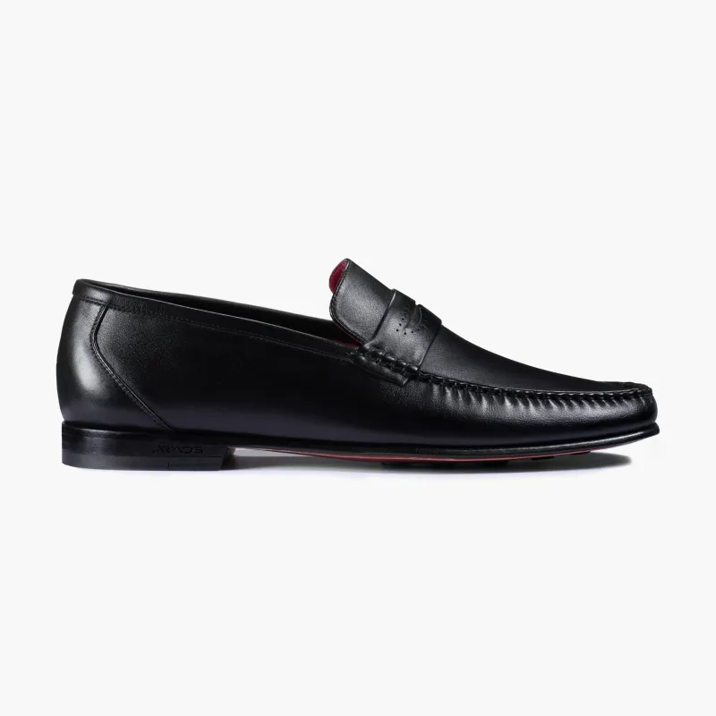 Men's Black Leather Slip-on Moccasin sold by Armos