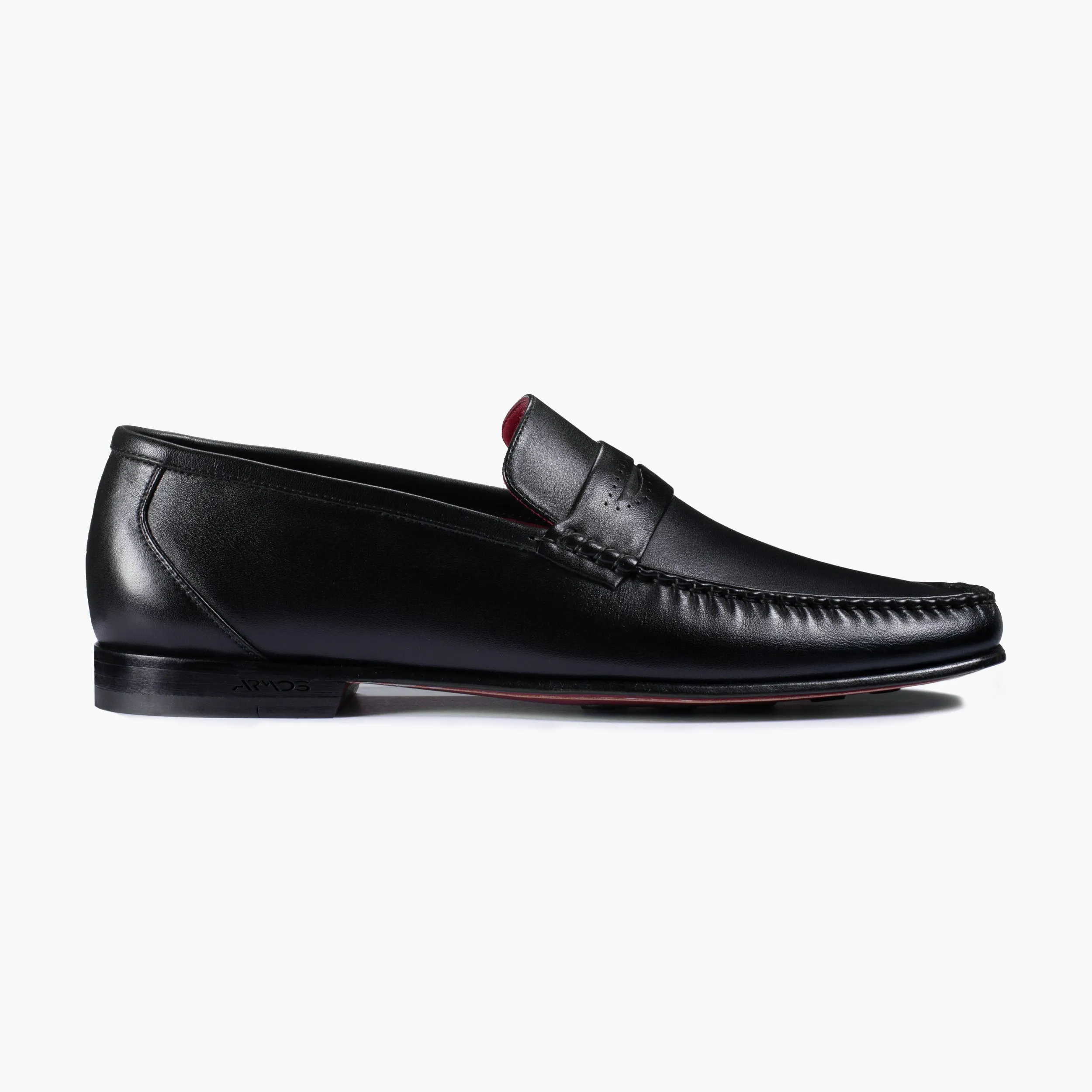 Men's Black Leather Slip-on Moccasin sold by Armos