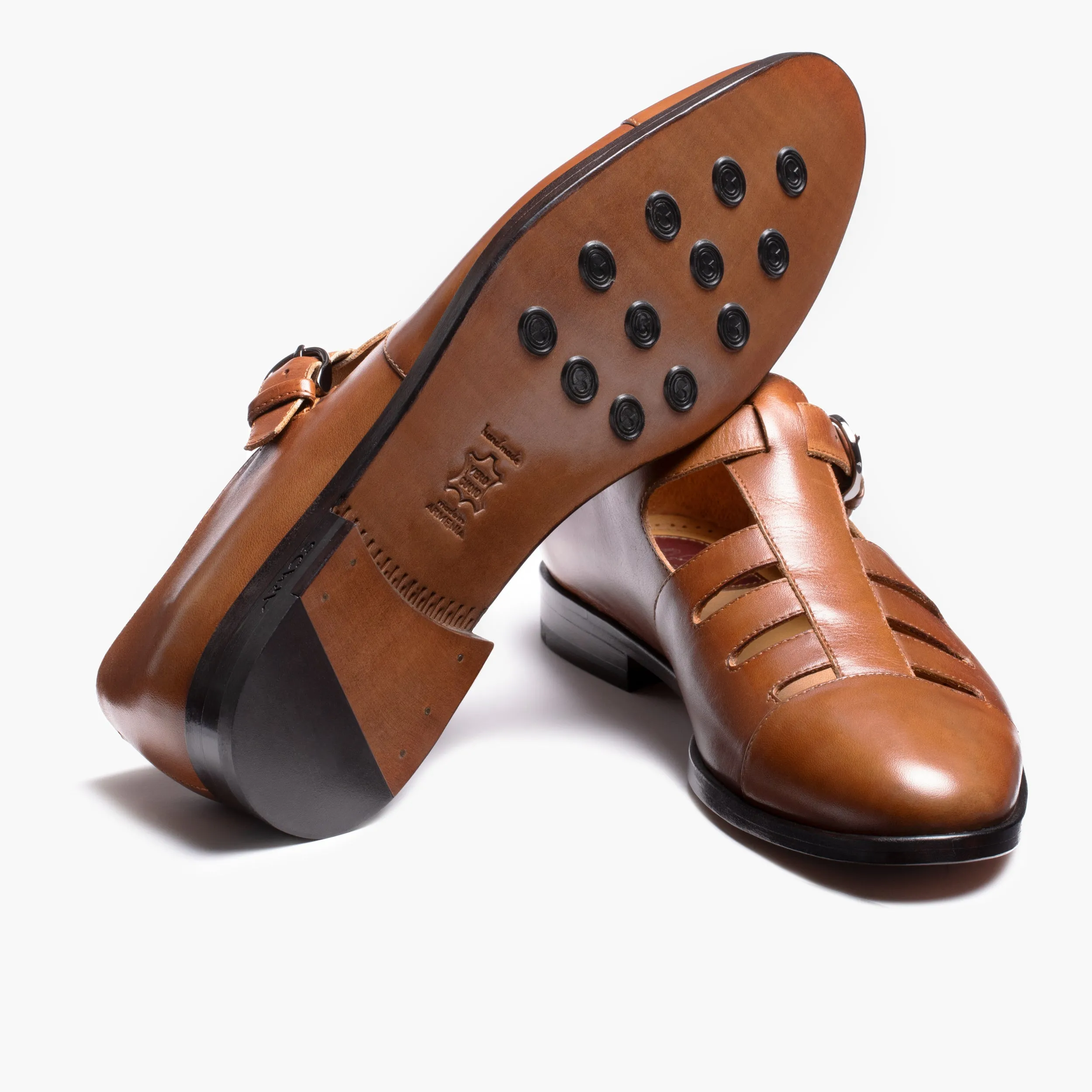 Men's Brown Closed-toe Fisherman Sandal sold by Armos product image thumbnail 3