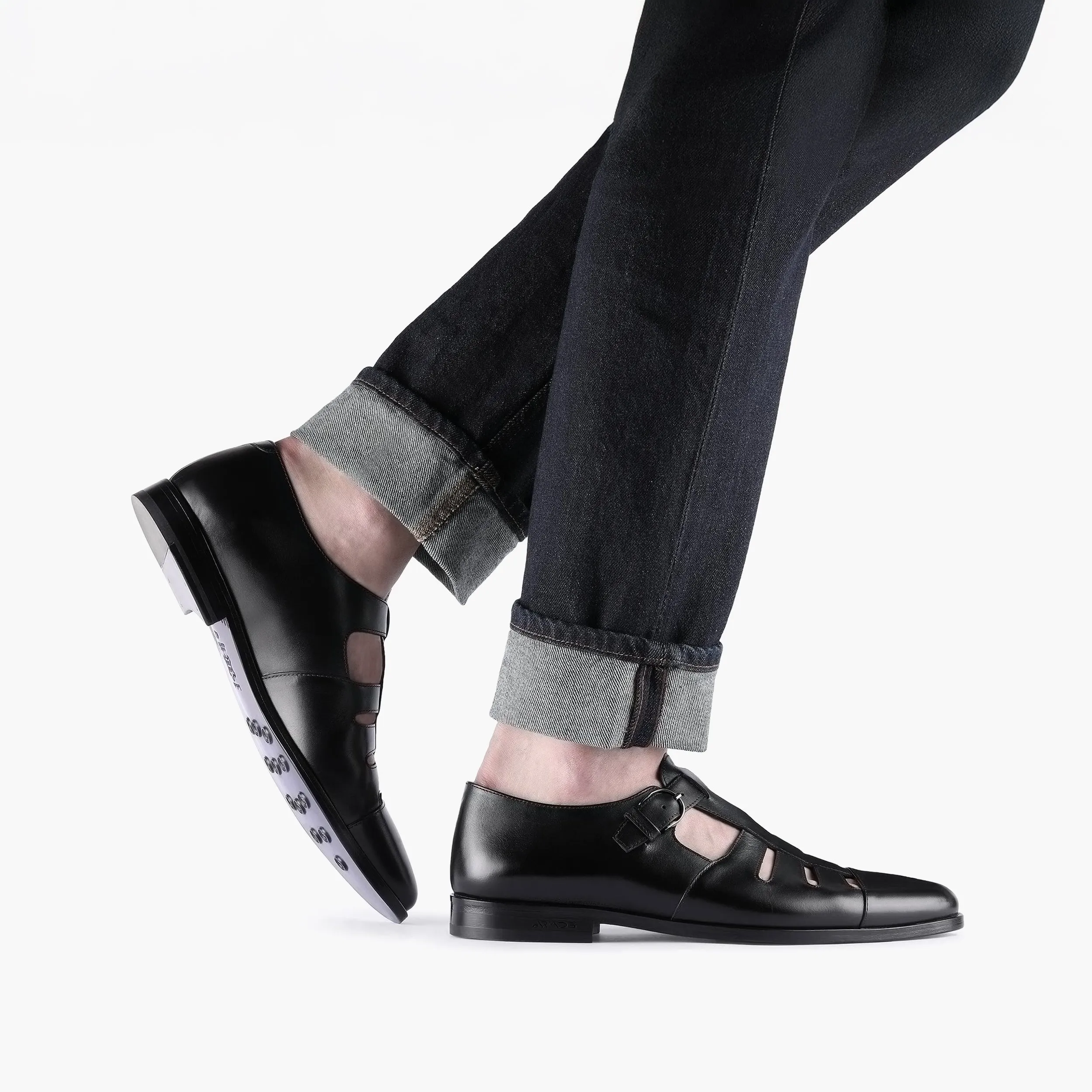 Men's Black Fisherman Sandal with Buckle sold by Armos product image thumbnail 2