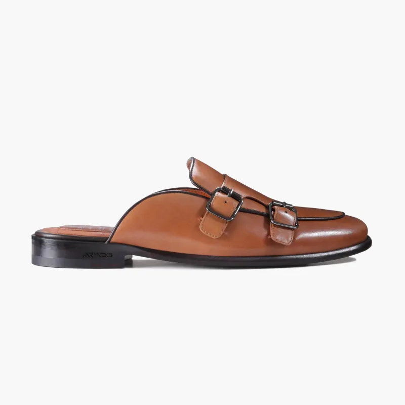 Men's Brown Leather Mule sold by Armos