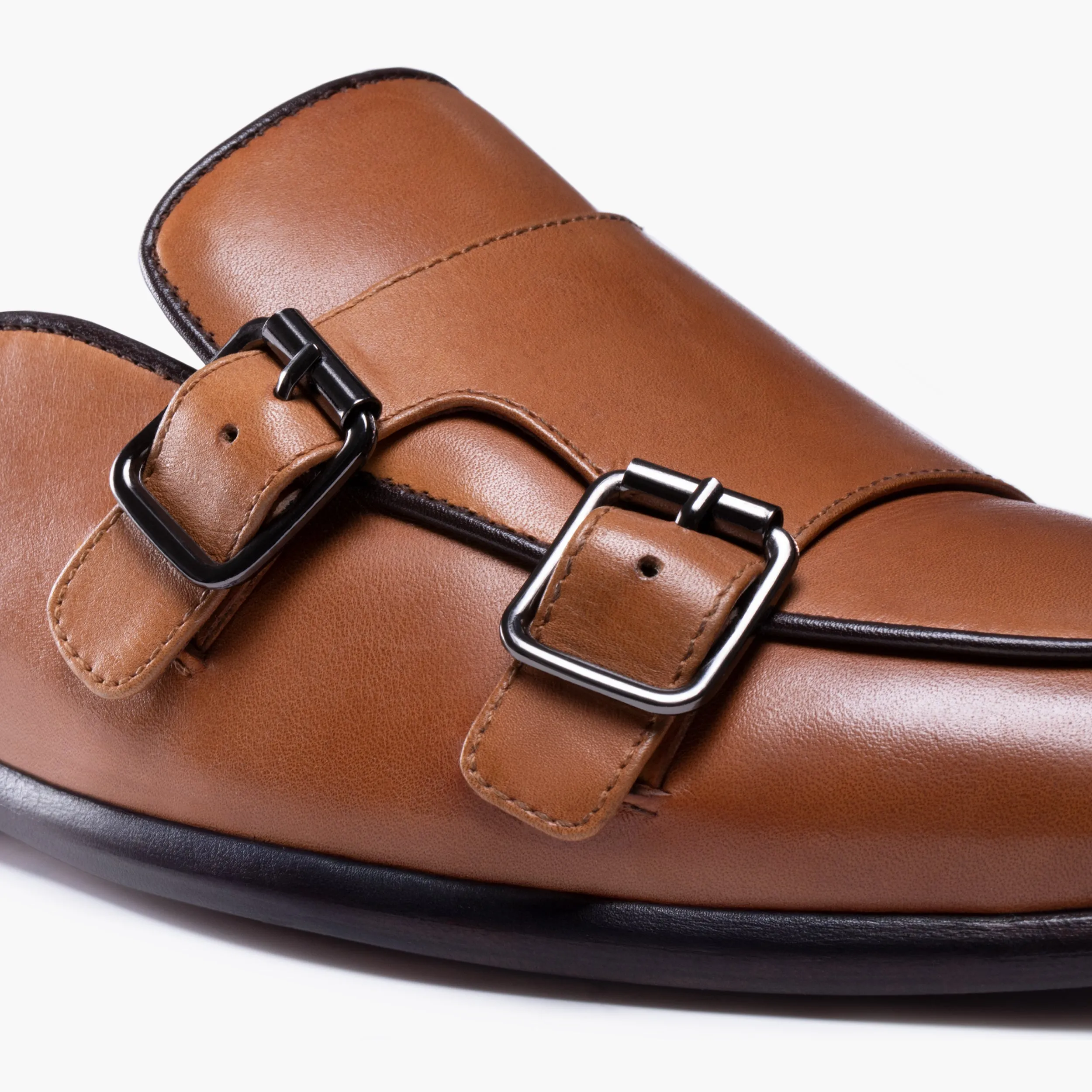Men's Brown Leather Mule sold by Armos product image thumbnail 5