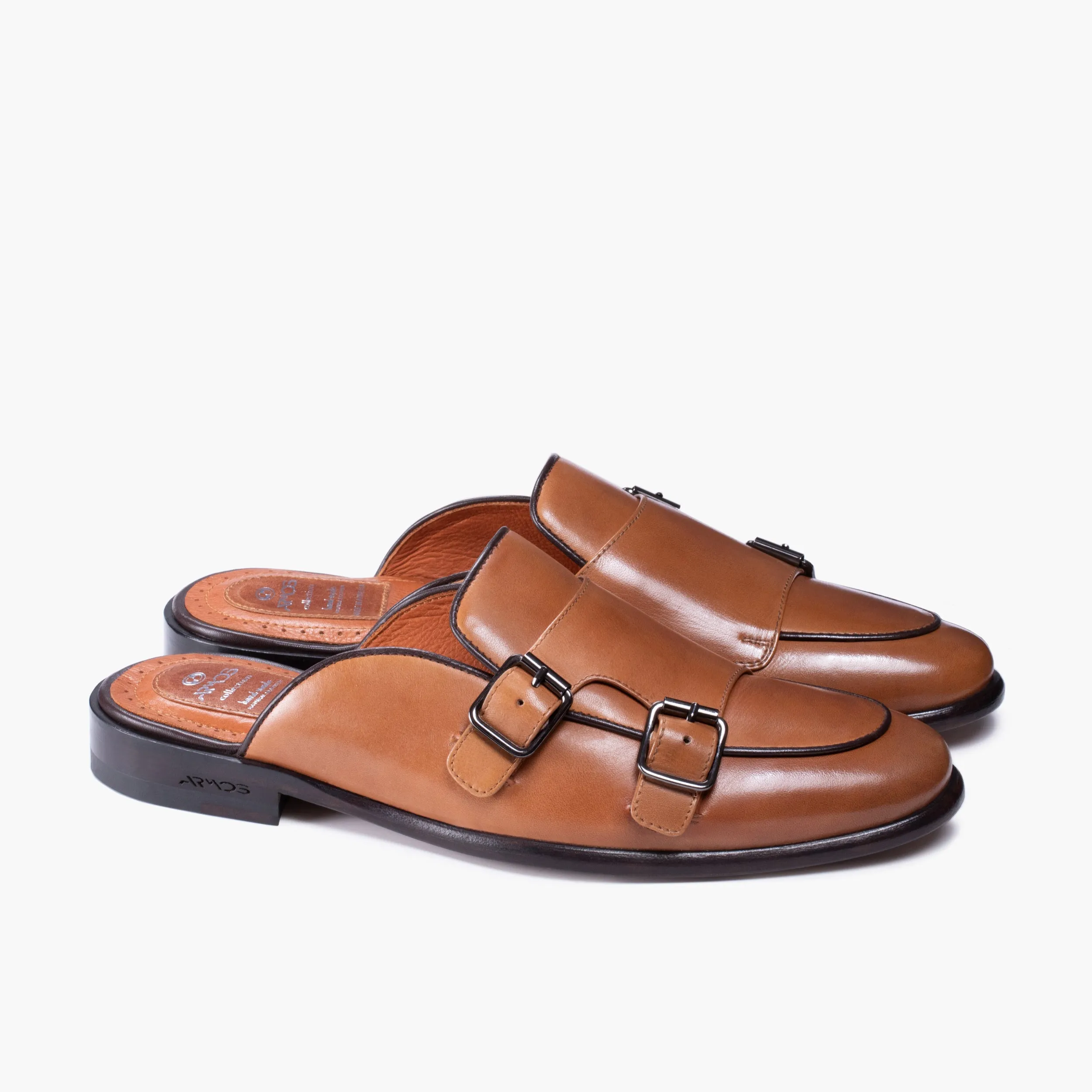 Men's Brown Leather Mule sold by Armos product image thumbnail 2