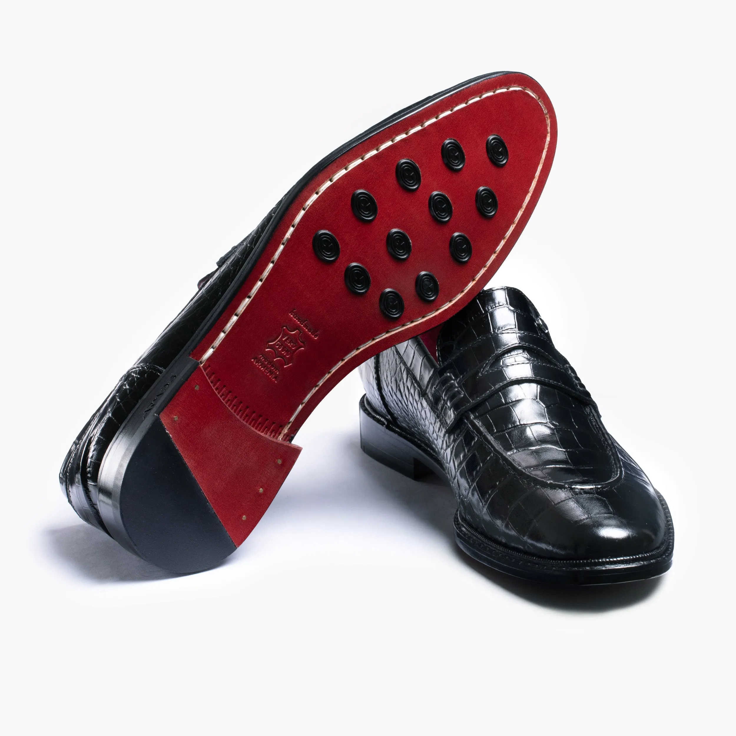 Men's Black Croc-print Penny Loafer sold by Armos product image thumbnail 4