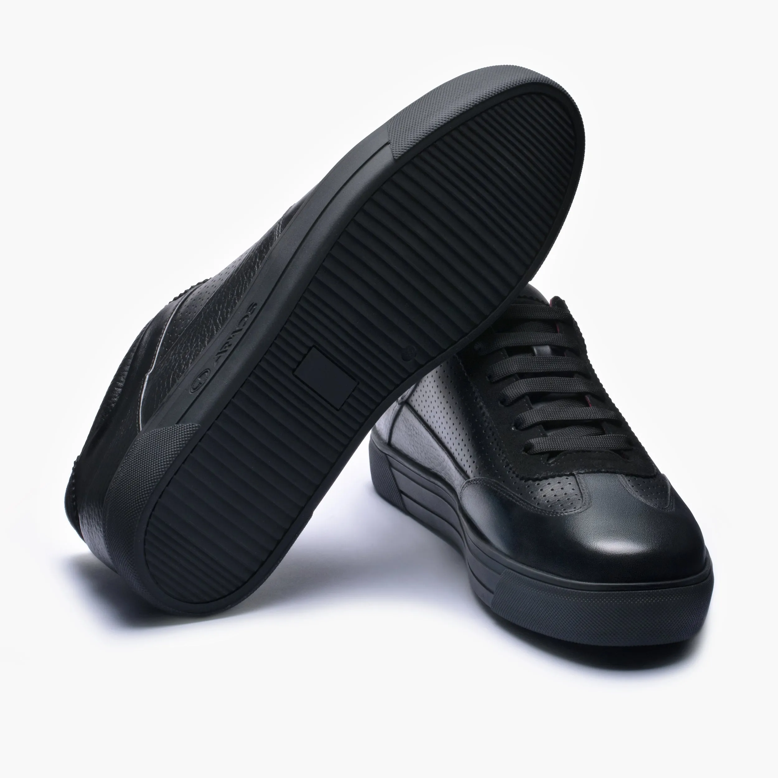 Men's Black Breathable Leather Sneaker sold by Armos product image thumbnail 3