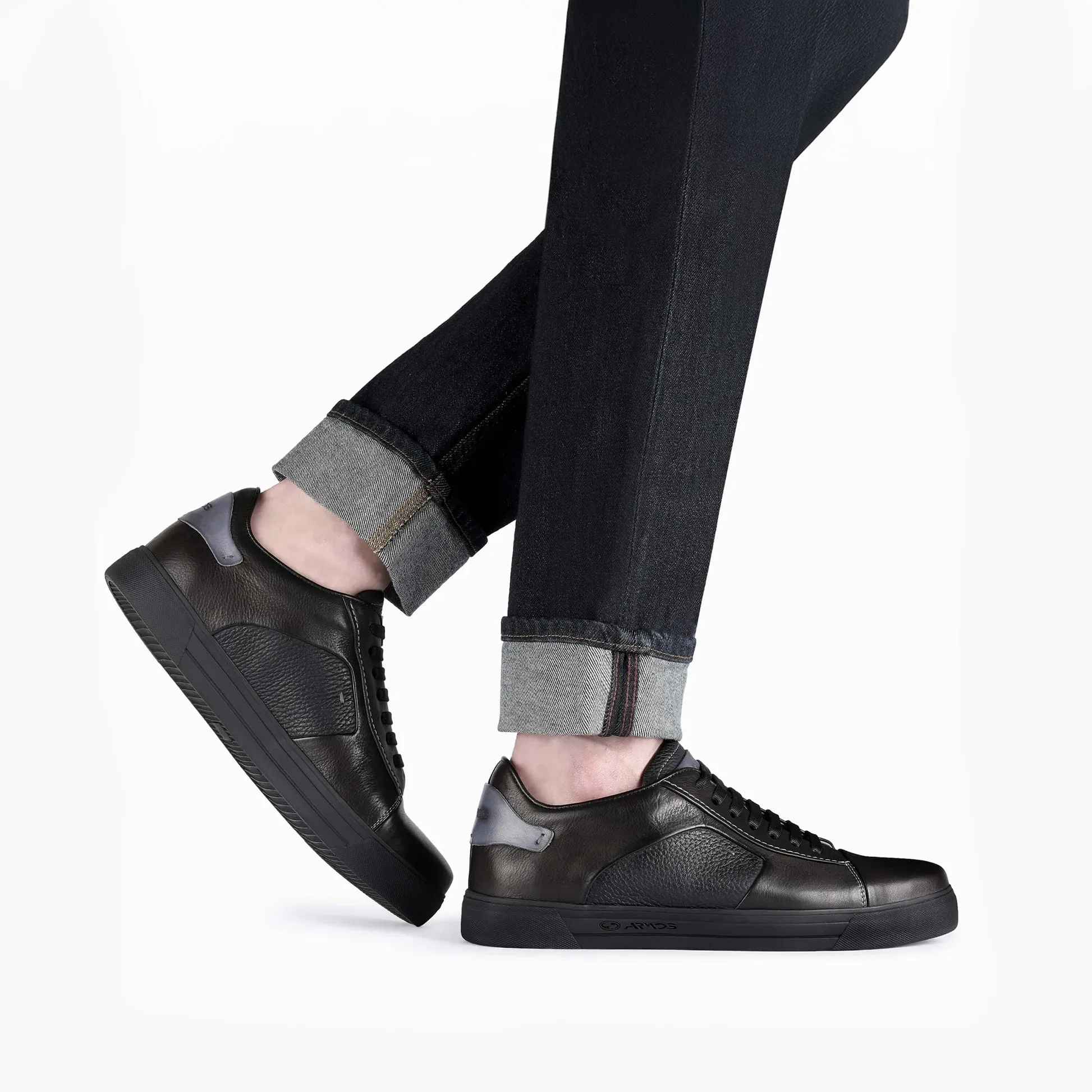 Men's Black Sneaker with Silver Inserts sold by Armos product image thumbnail 2