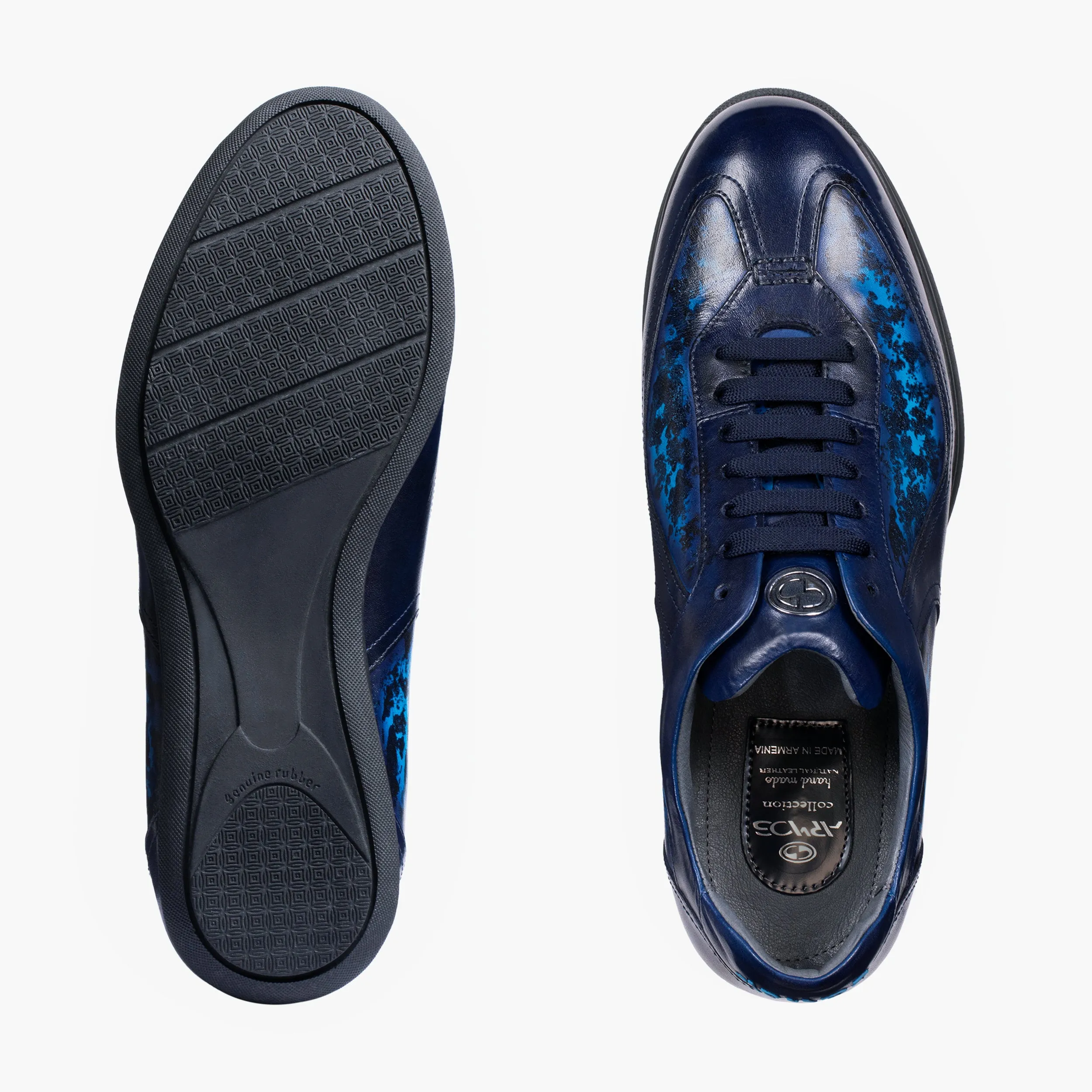 Men's Pattern Blue Patina Leather Sneaker sold by Armos product image thumbnail 5