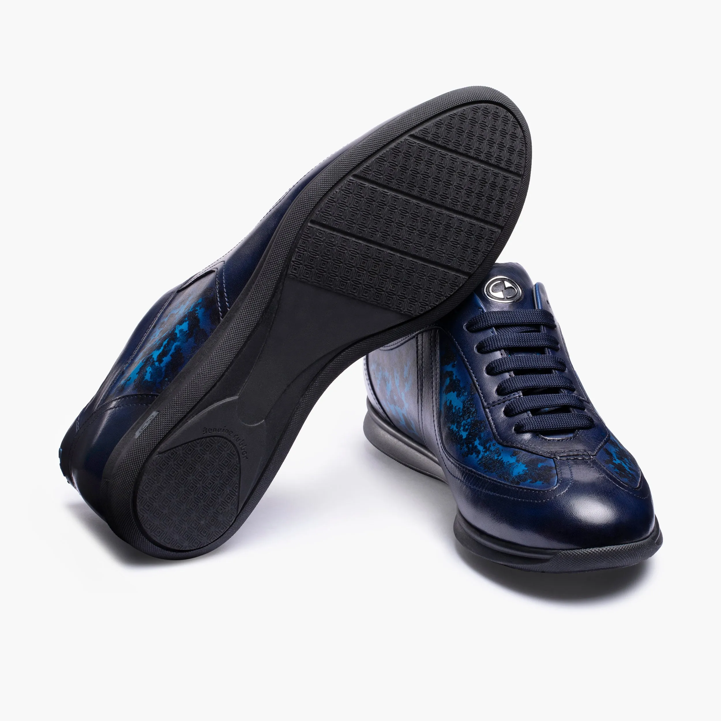 Men's Pattern Blue Patina Leather Sneaker sold by Armos product image thumbnail 4
