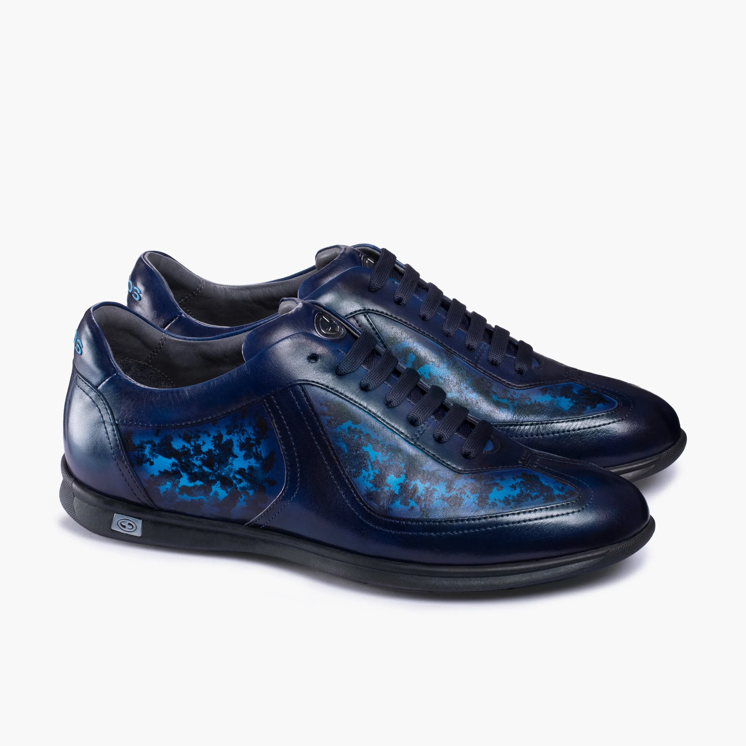 Men's Pattern Blue Patina Leather Sneaker sold by Armos product image thumbnail 3