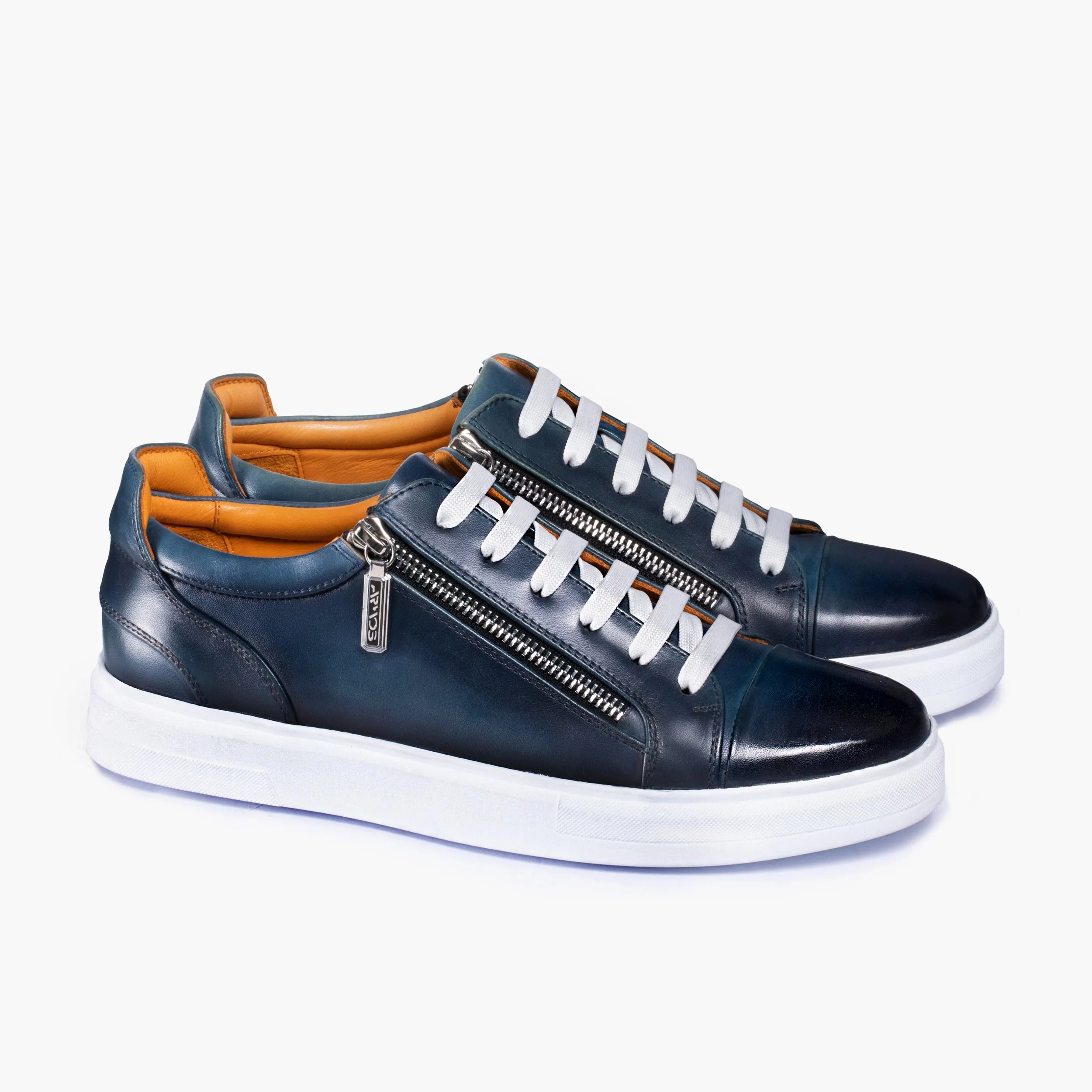 Men's Blue Patina Leather Sneaker sold by Armos product image thumbnail 4