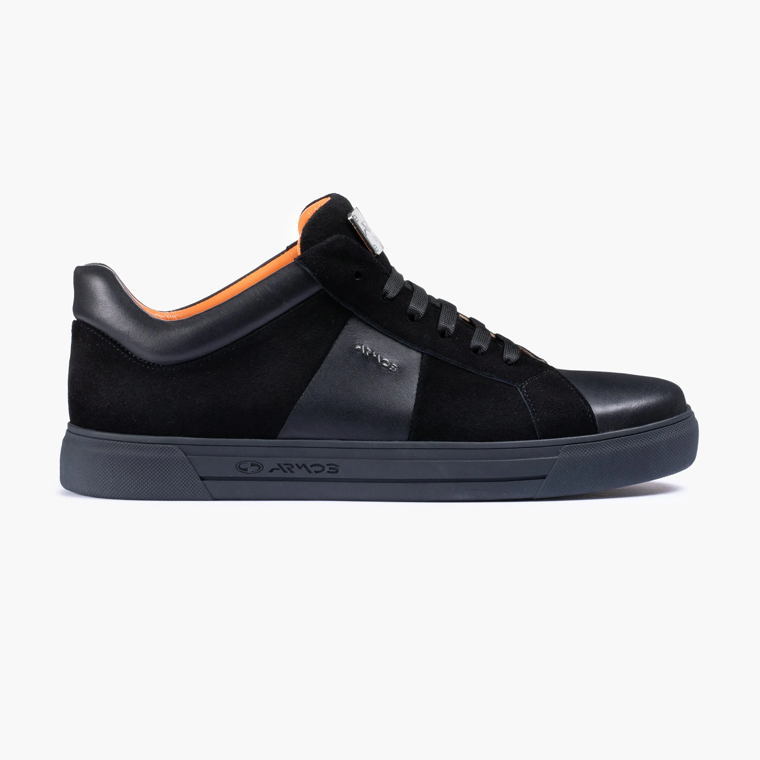 Men's Black Leather and Suede Sneaker sold by Armos