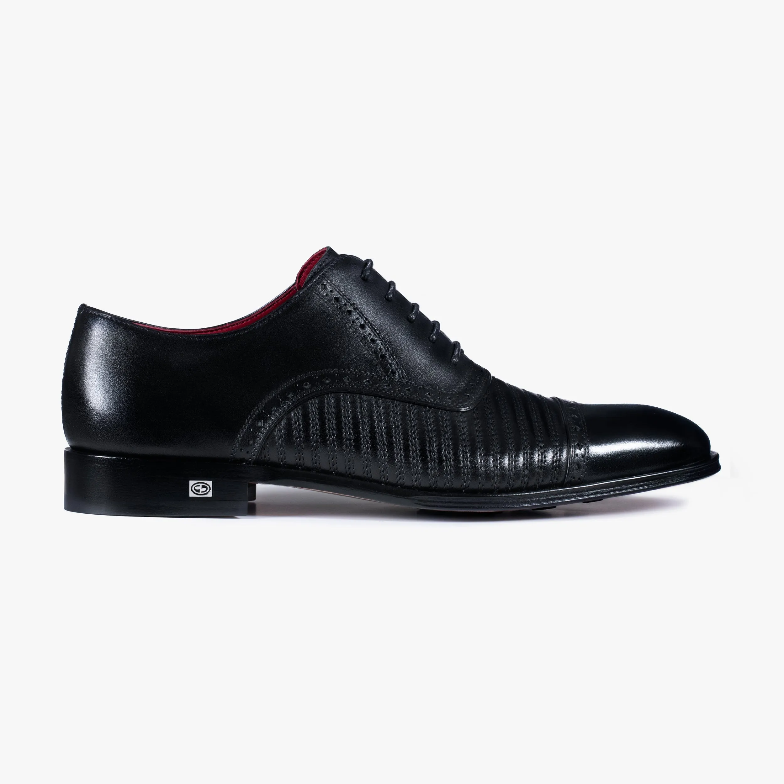 Men's Black Leather Stitched Oxfords sold by Armos