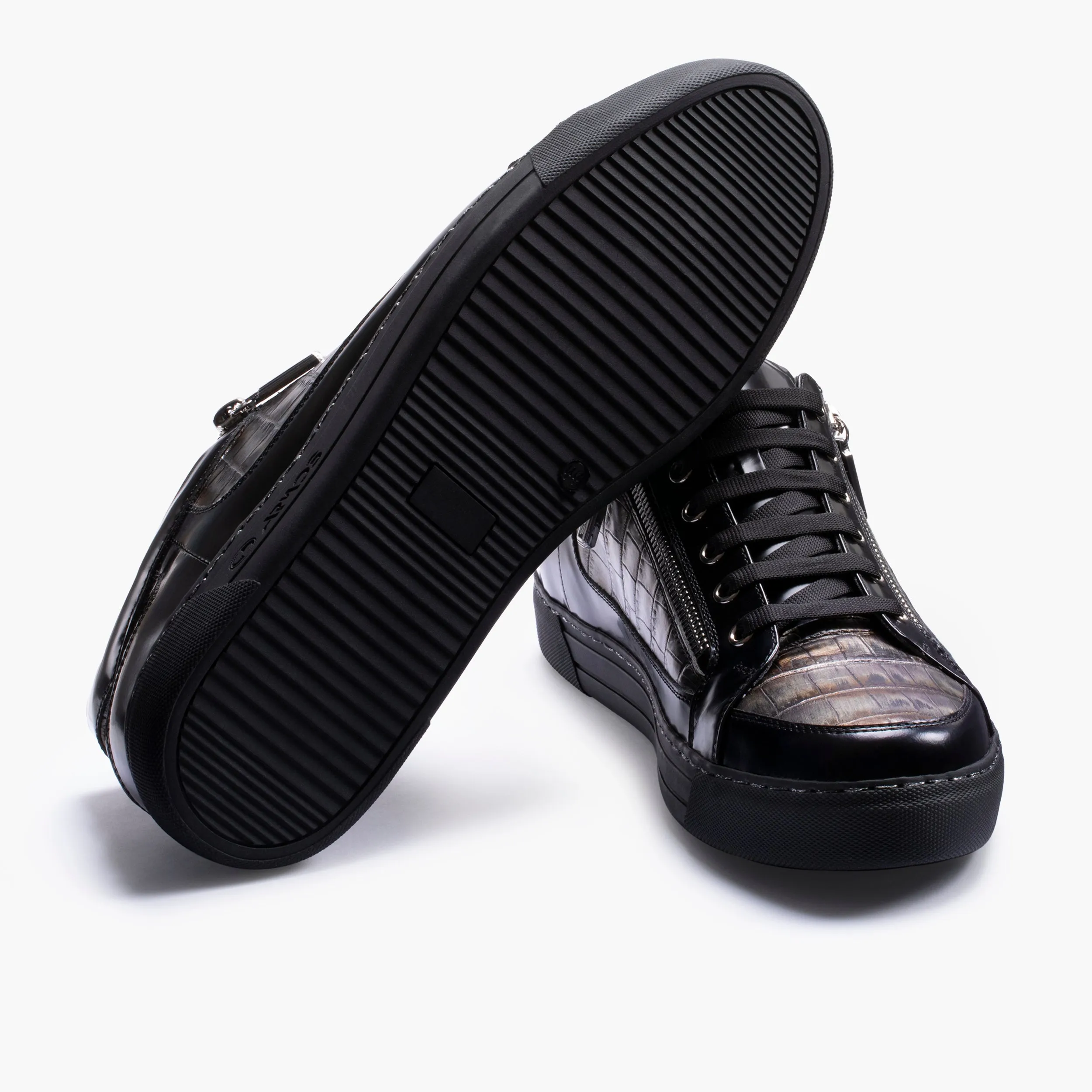 Men's Gold & Silver Leather Sneaker sold by Armos product image thumbnail 3