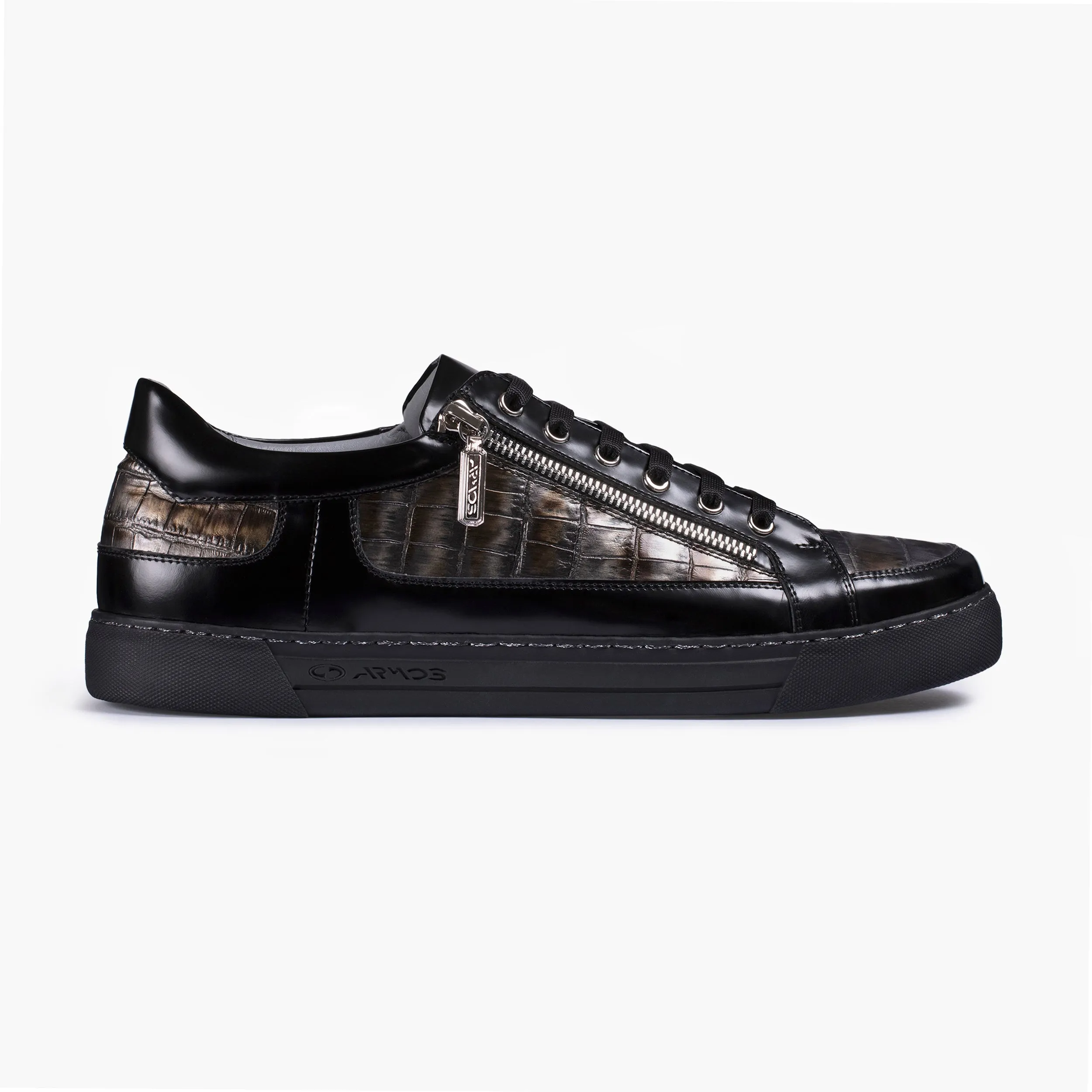 Men's Gold & Silver Leather Sneaker sold by Armos