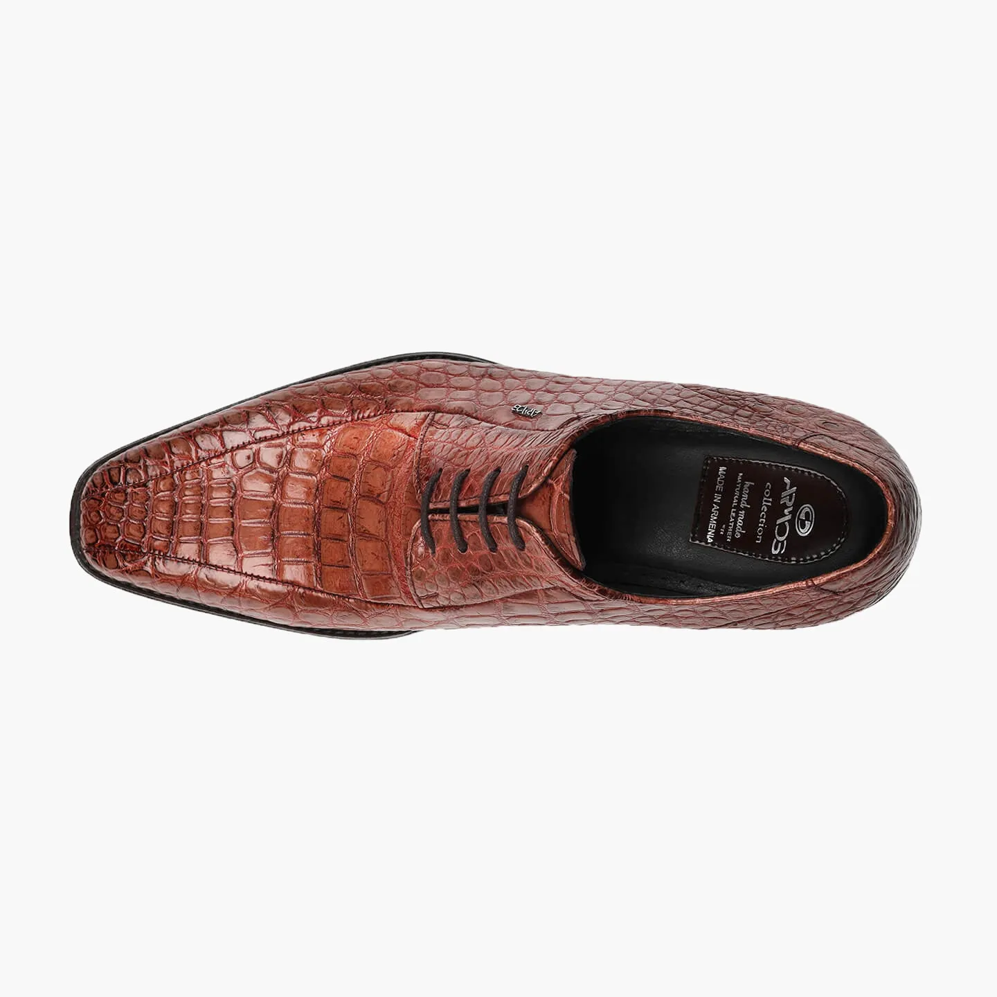 Men's Brown Crocodile Leather Oxford sold by Armos product image thumbnail 5