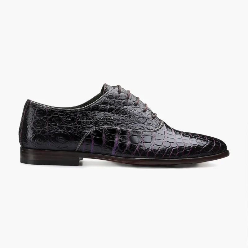 Men’s Purple Crocodile Leather Oxford sold by Armos