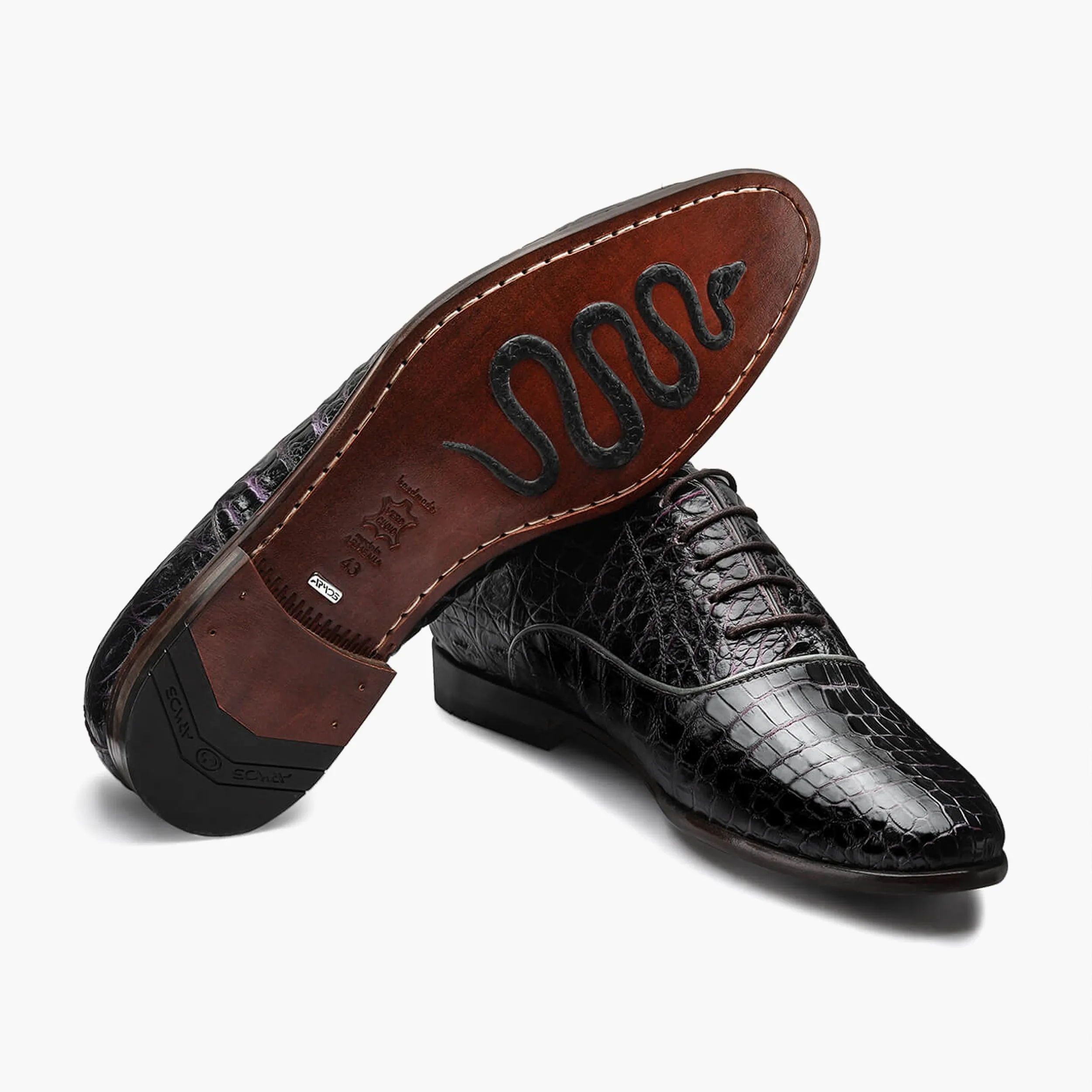 Men’s Purple Crocodile Leather Oxford sold by Armos product image thumbnail 3