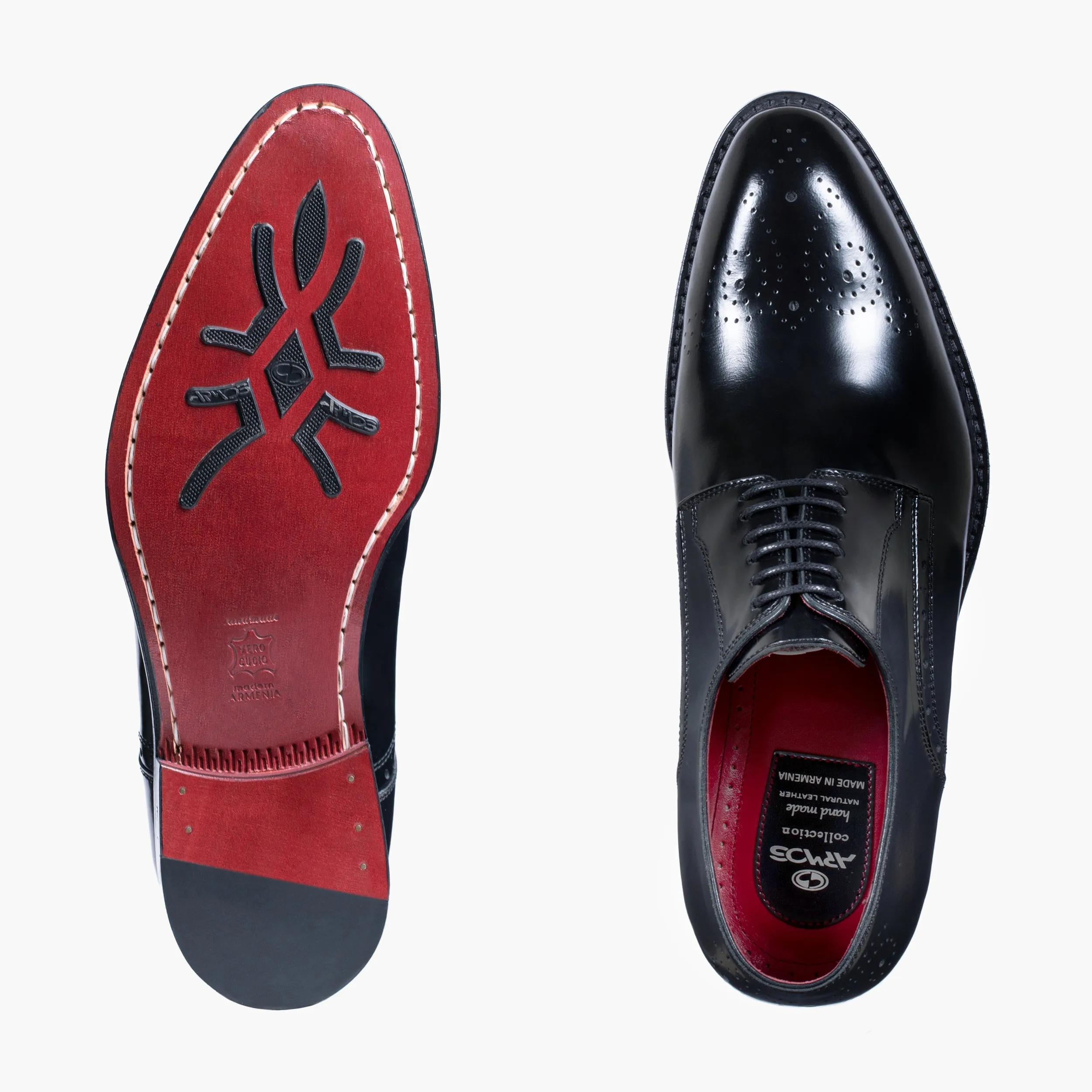 Men's Black Leather Derby Lace-up sold by Armos product image thumbnail 5