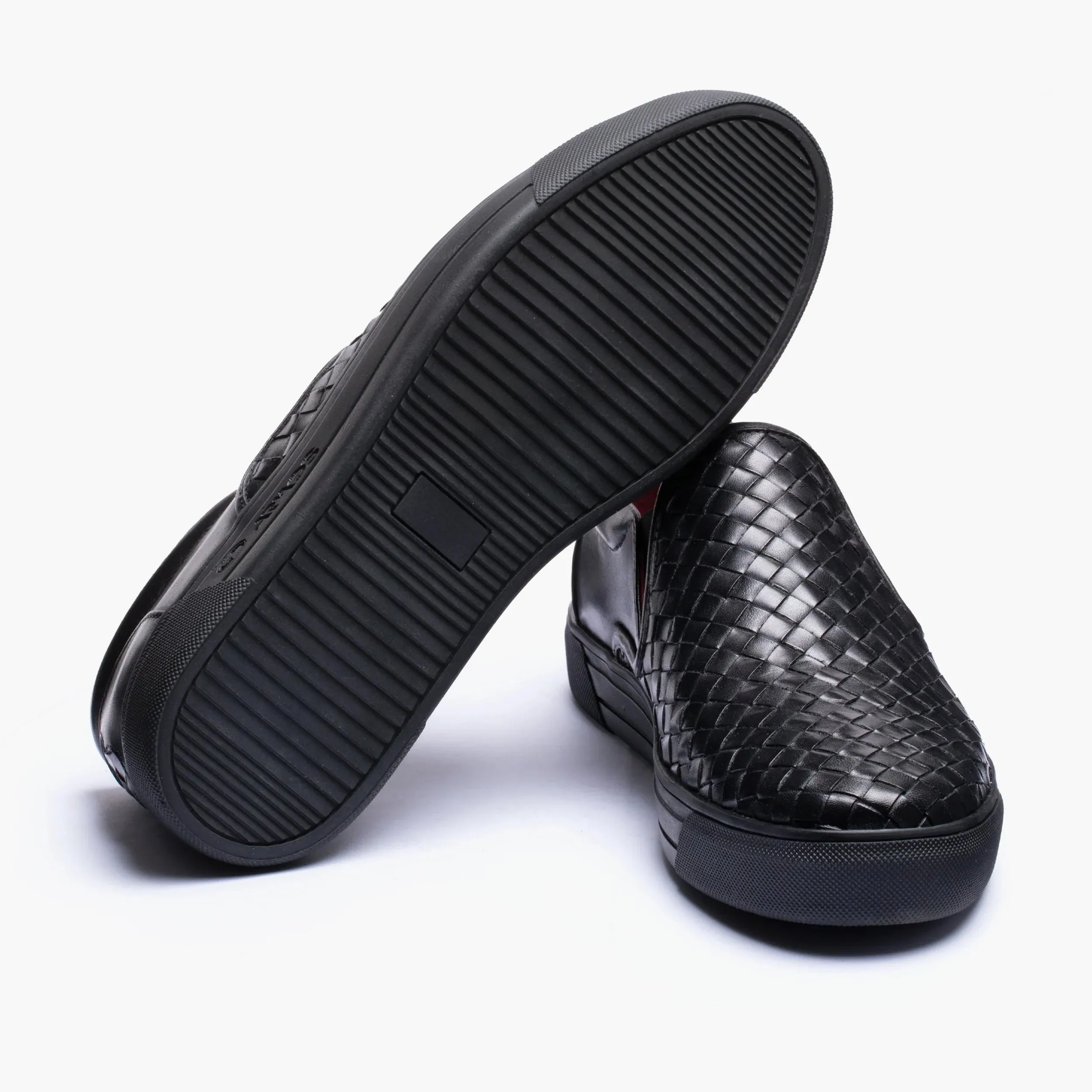Men's Black Woven Slip-On Sneaker sold by Armos product image thumbnail 3