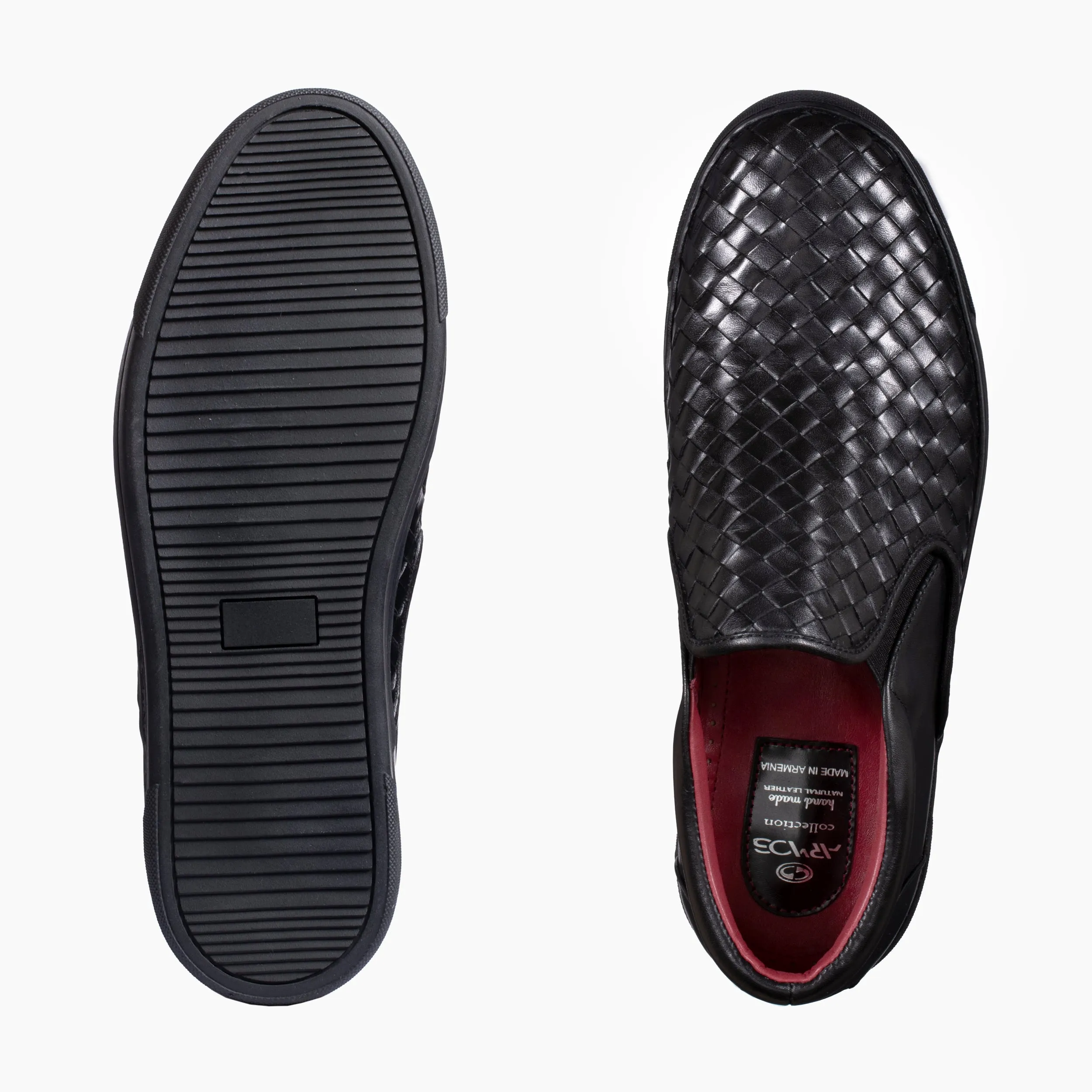 Men's Black Woven Slip-On Sneaker sold by Armos product image thumbnail 4