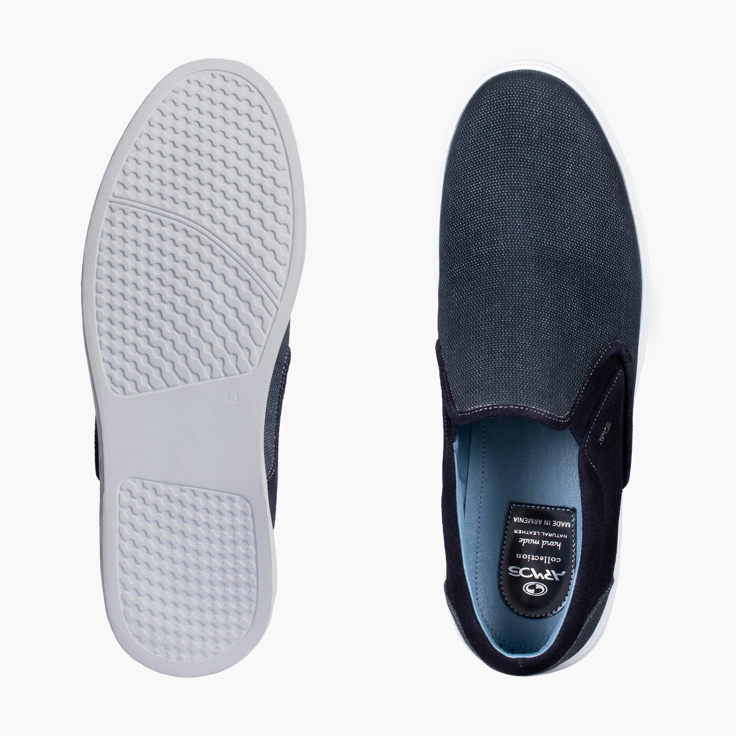 Men's Dark Gray Linen Slip-On Sneaker sold by Armos product image thumbnail 5