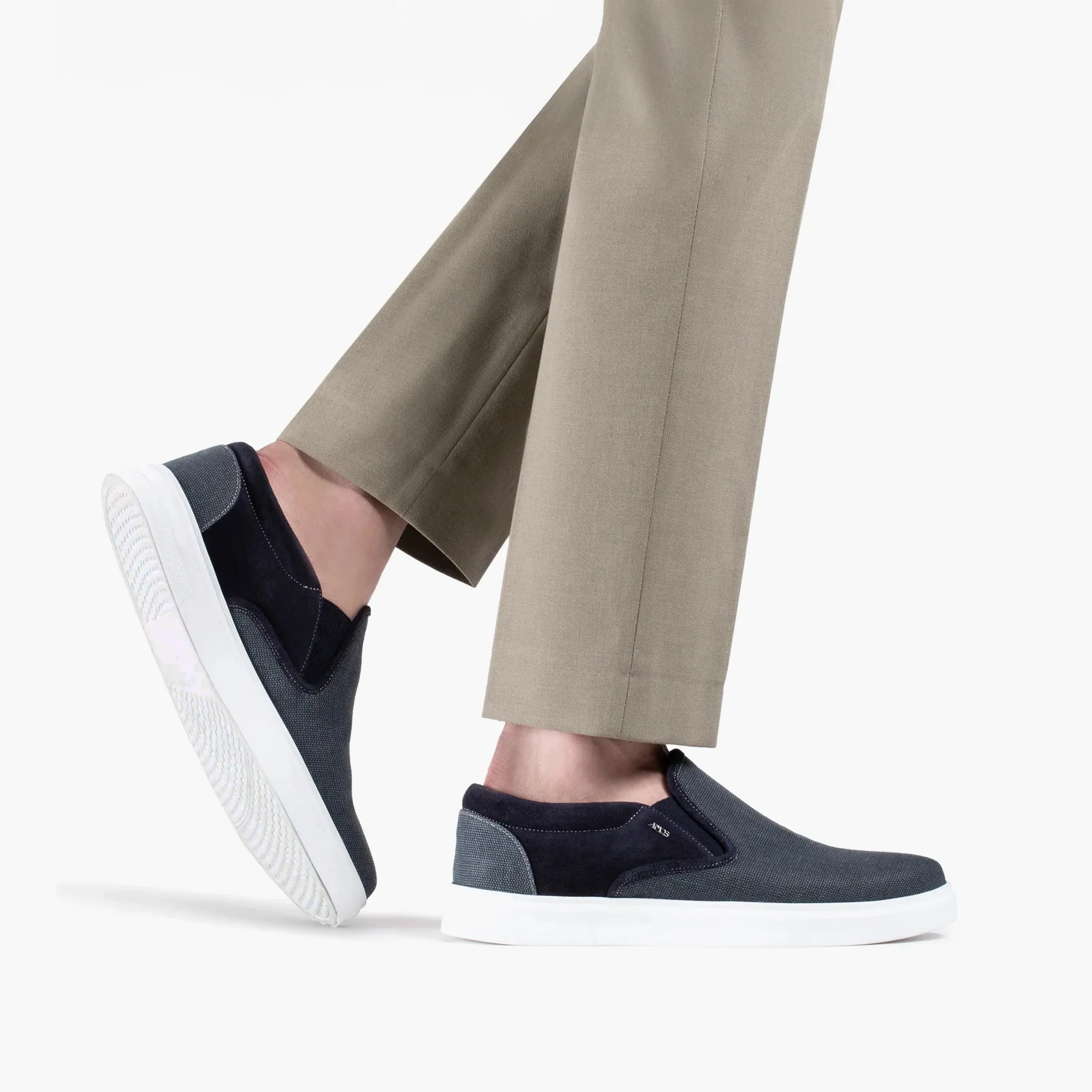 Men's Dark Gray Linen Slip-On Sneaker sold by Armos product image thumbnail 2