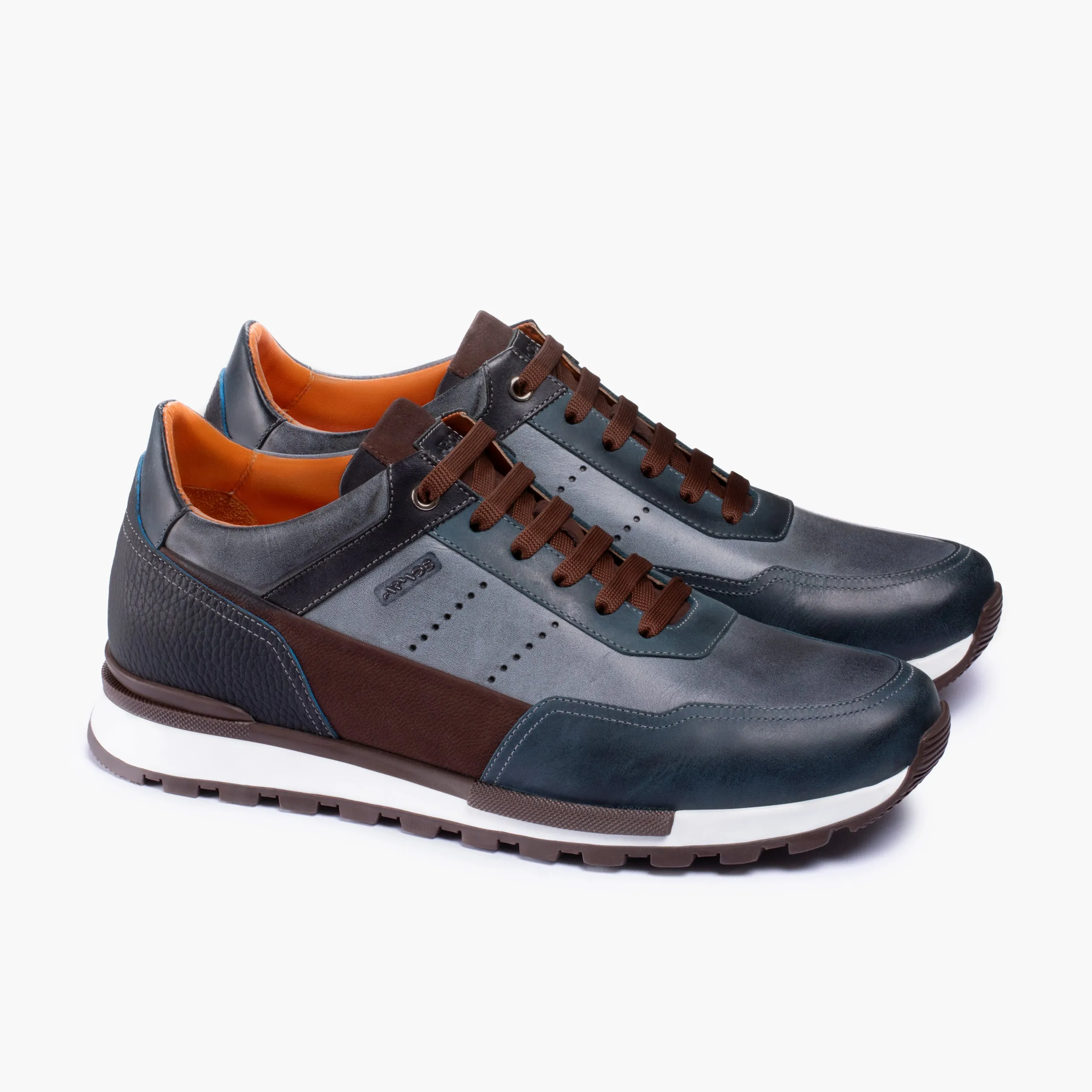 Men's Blue Nubuck & Leather Sneaker sold by Armos product image thumbnail 2