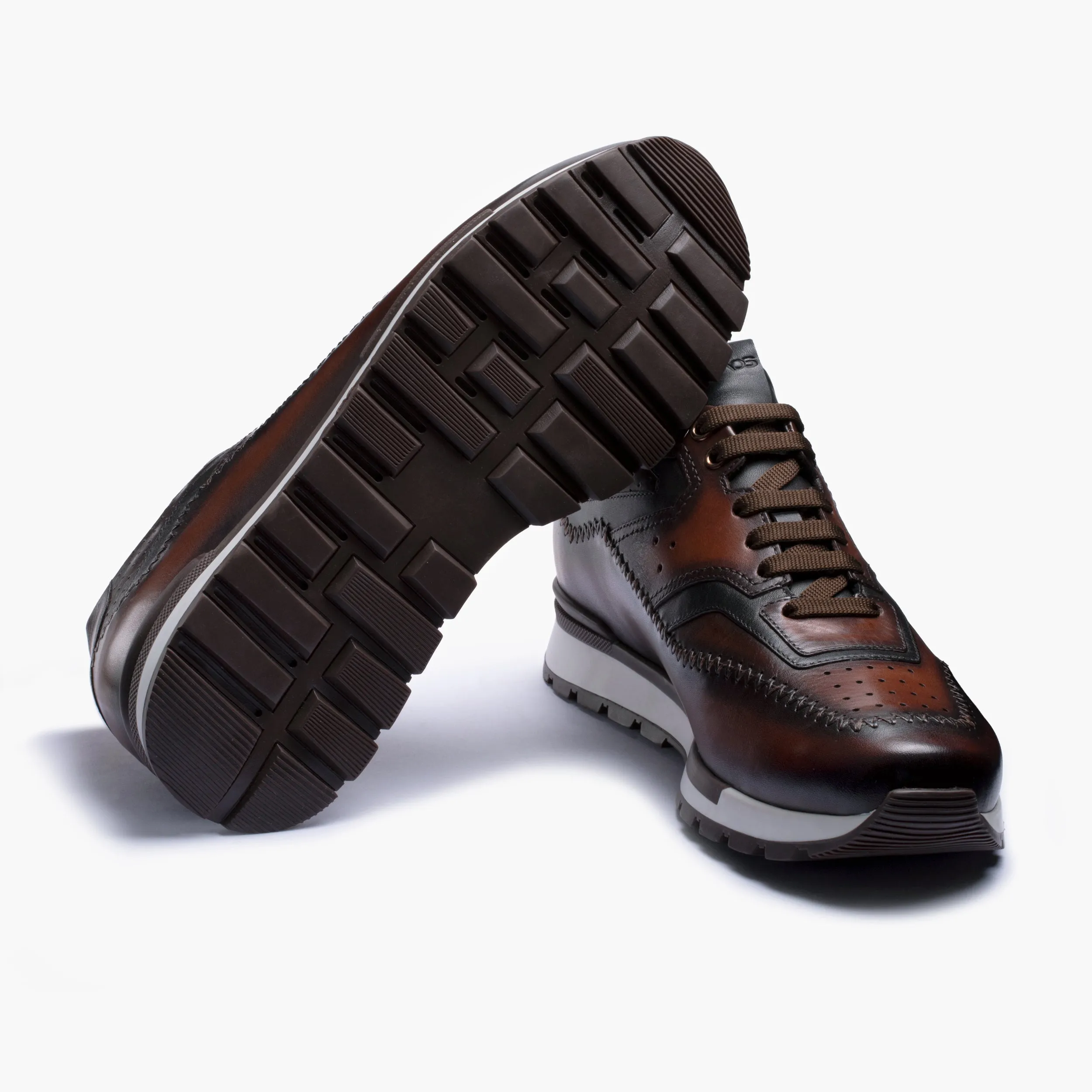 Men's Brown Patina Leather Sneaker sold by Armos product image thumbnail 4