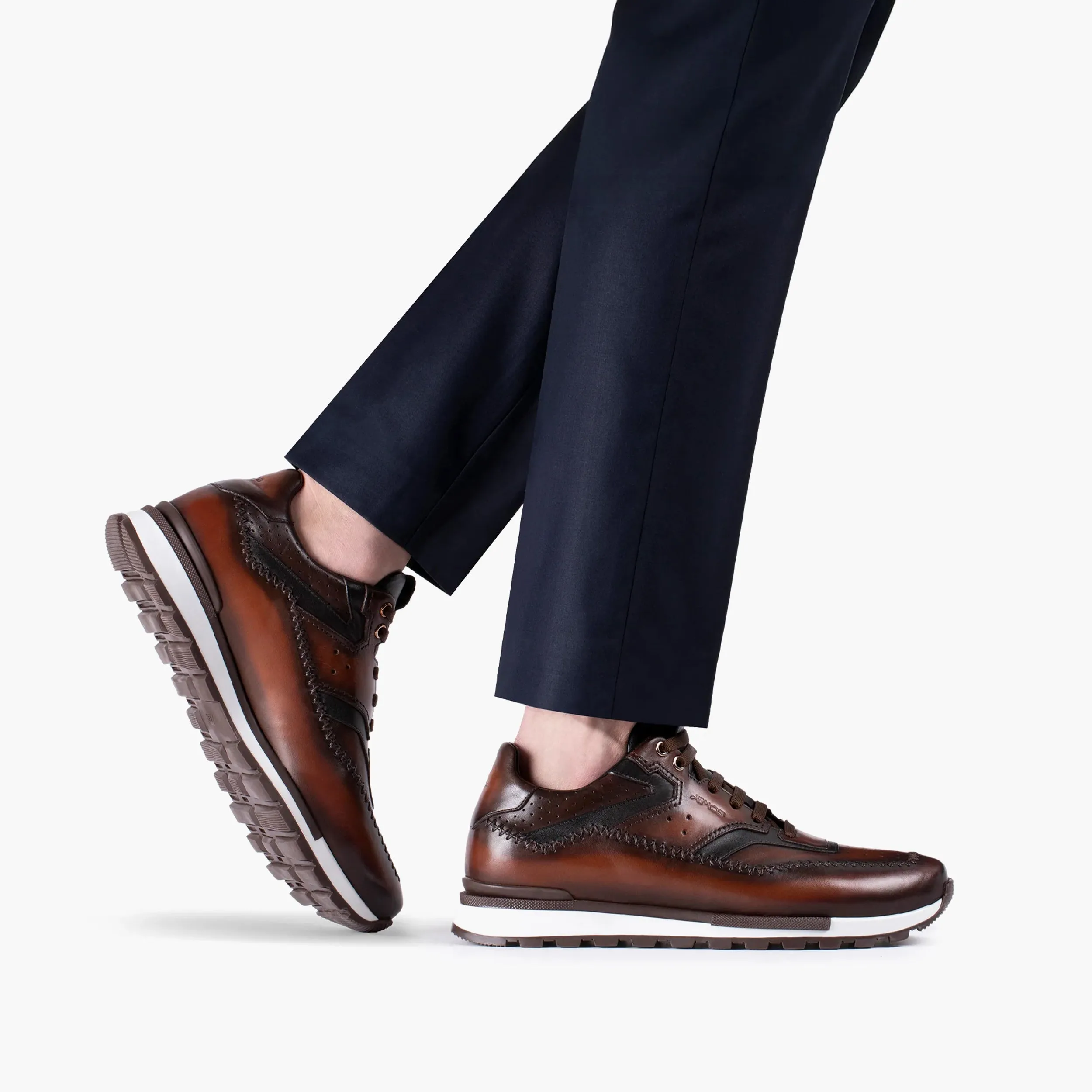 Men's Brown Patina Leather Sneaker sold by Armos product image thumbnail 2