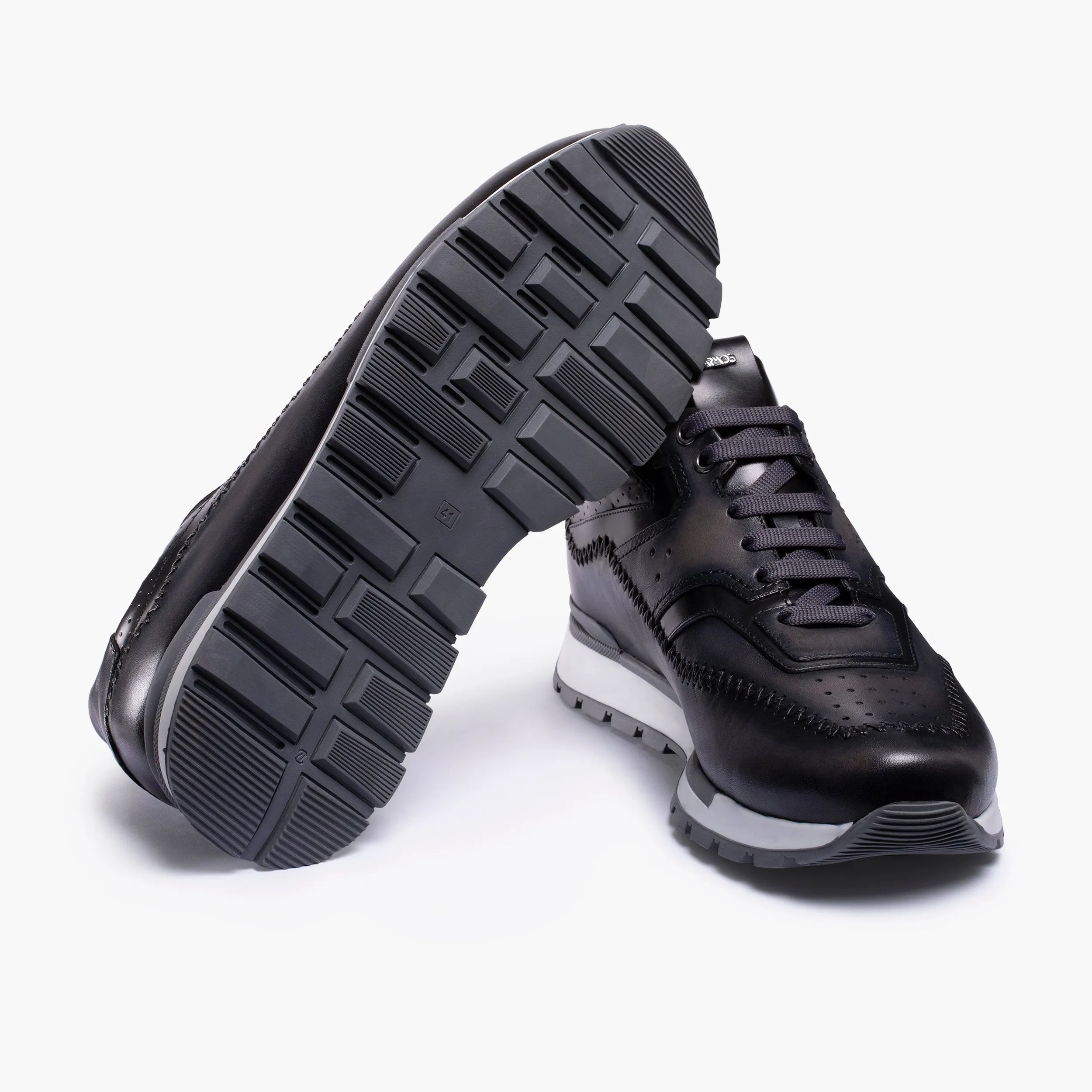 Men's Gray Patina Leather Sneaker sold by Armos product image thumbnail 4