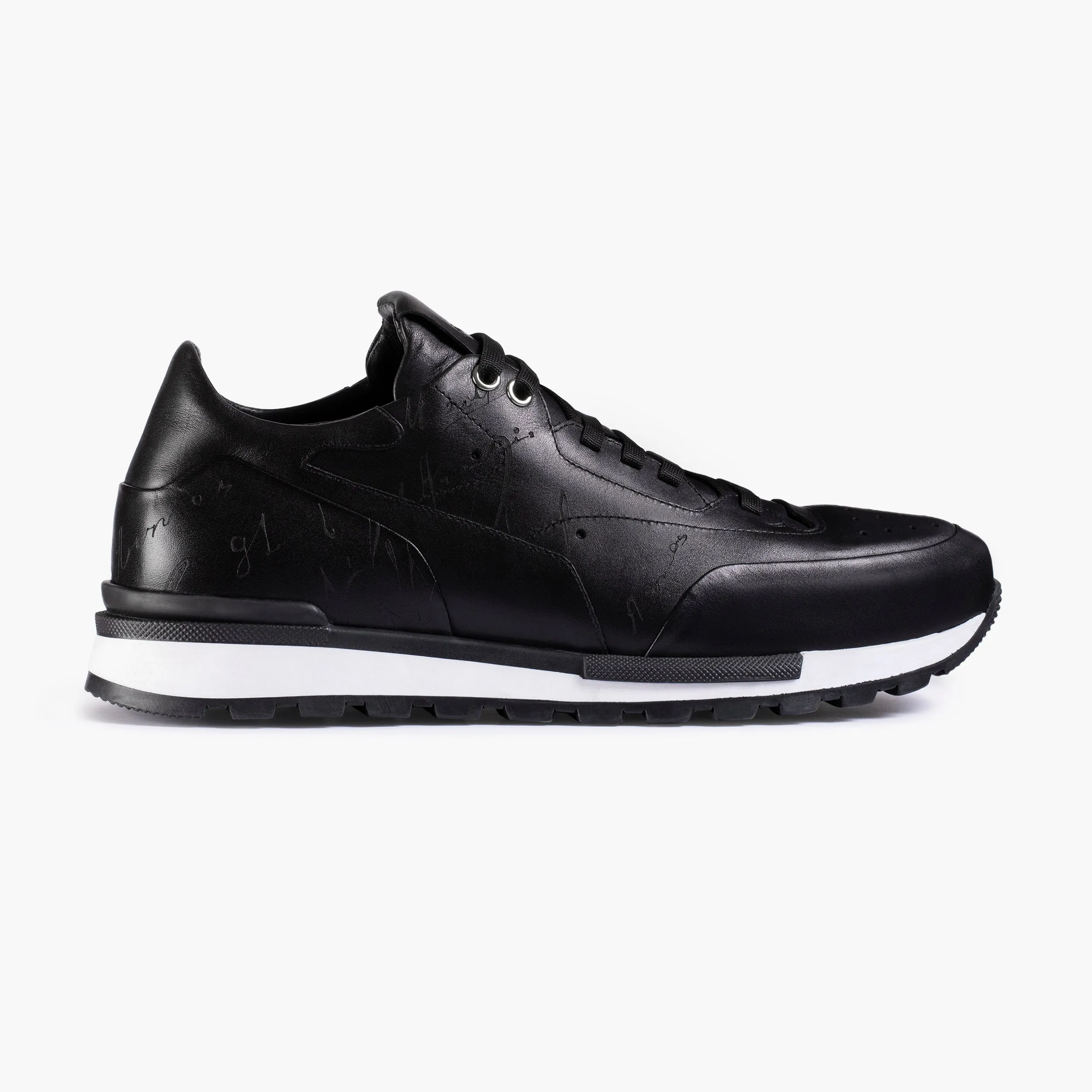Men's Black Sneaker with White Sole sold by Armos