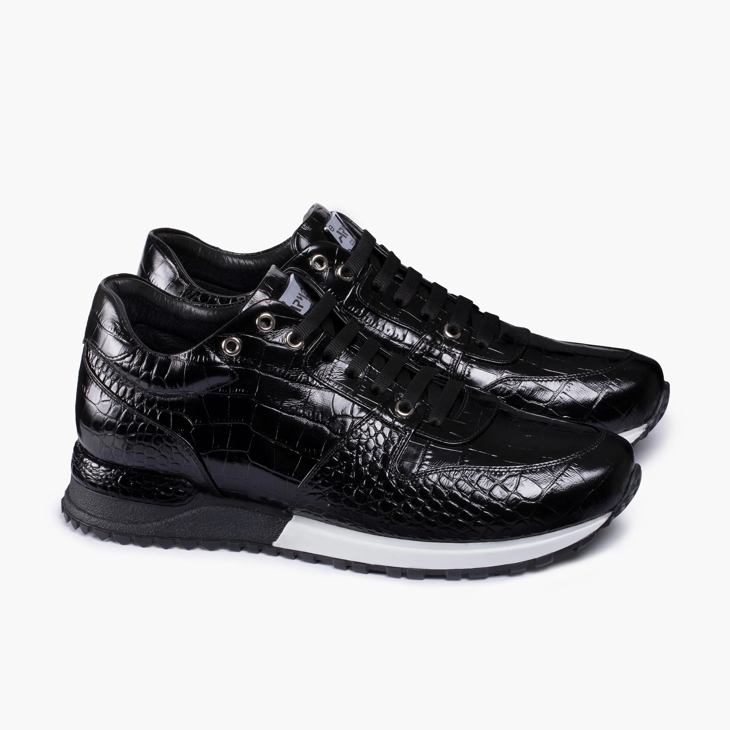 Men's Black Croc-Print Leather Sneaker sold by Armos product image thumbnail 3