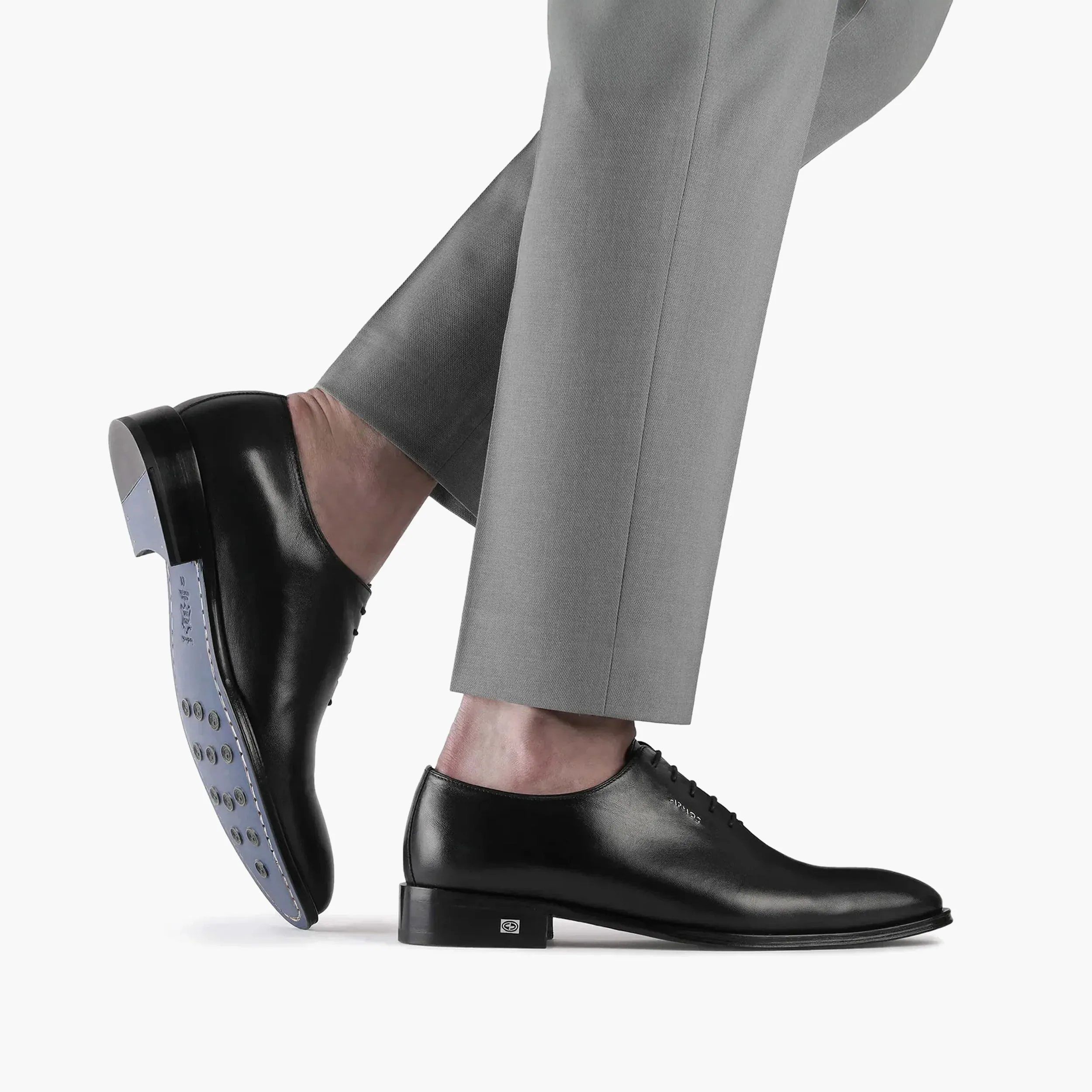 Men's Black Leather Oxford Lace-Up sold by Armos product image thumbnail 2