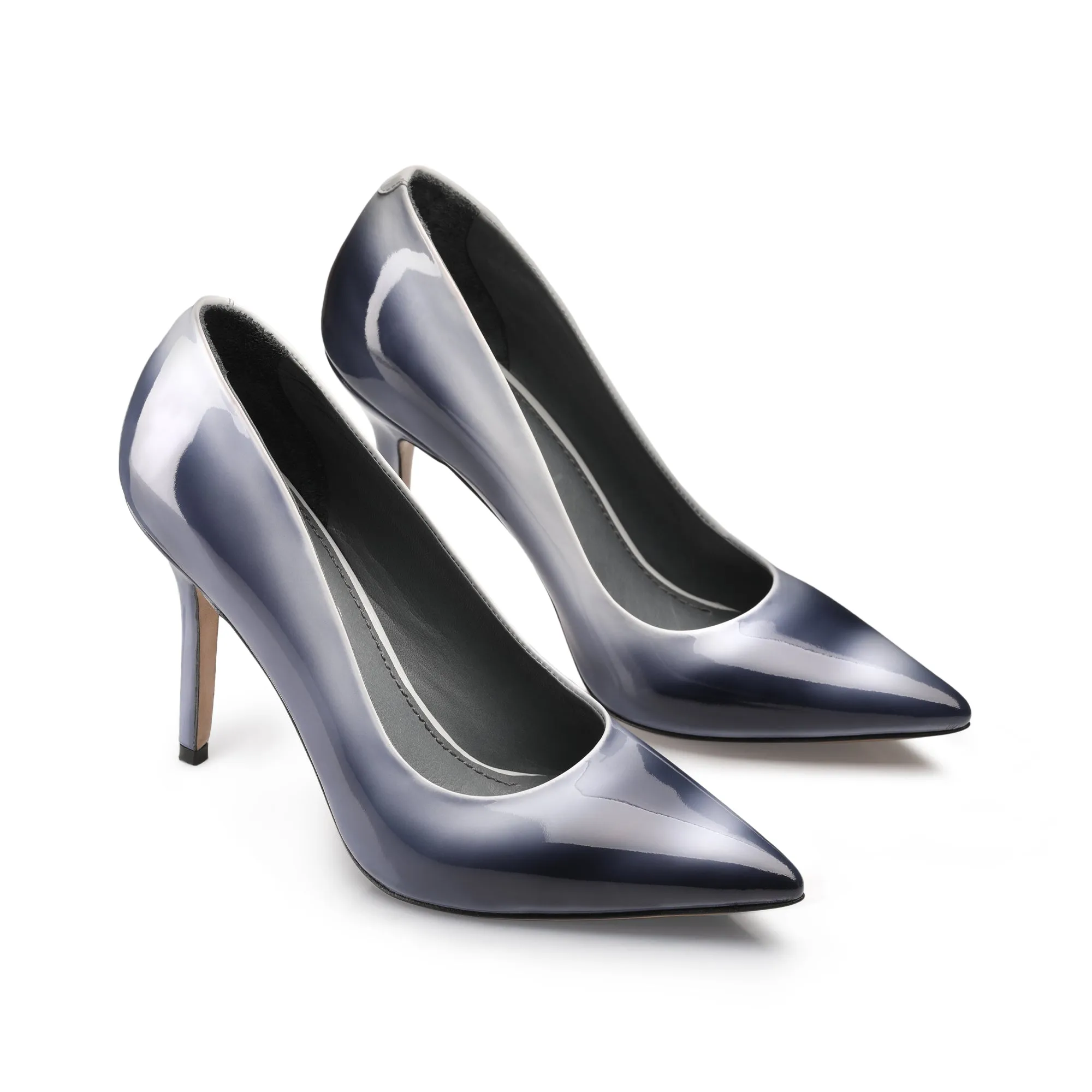 Women’s Steel Blue Patent Leather Pump sold by Armos product image thumbnail 2