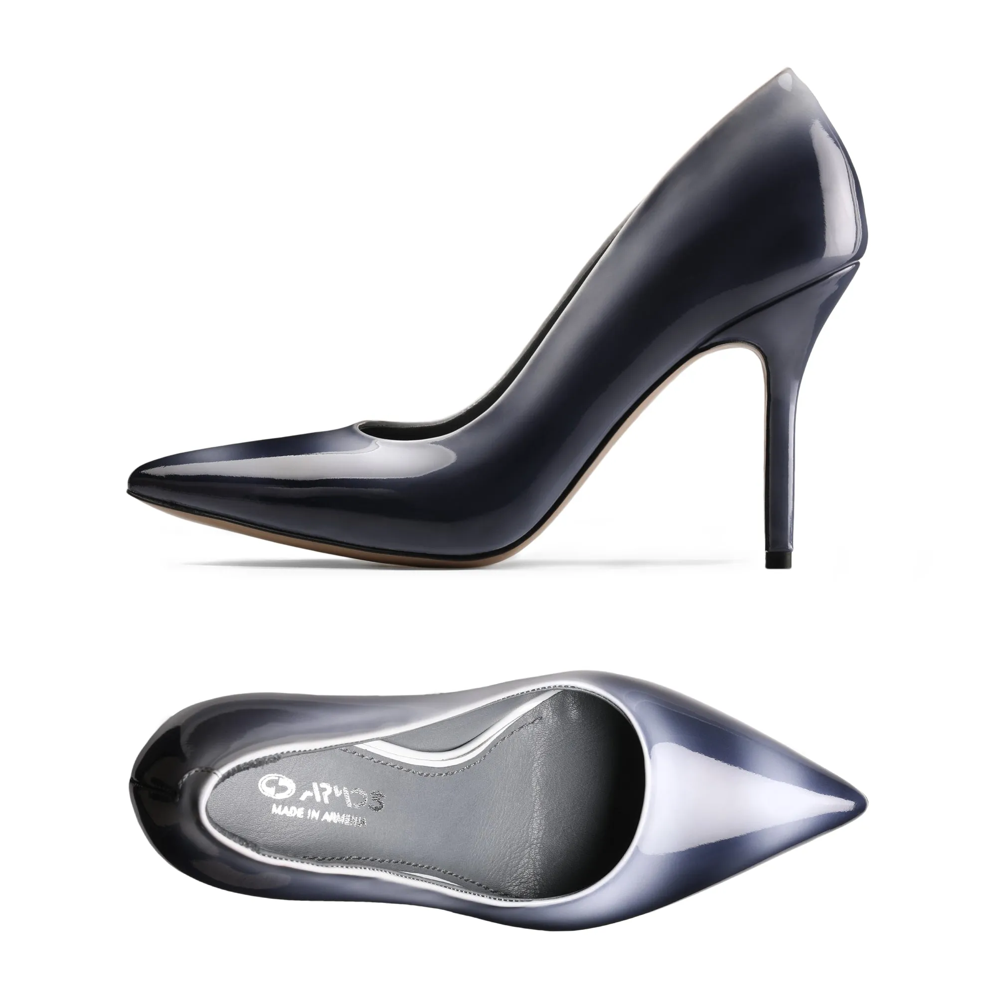 Women’s Steel Blue Patent Leather Pump sold by Armos product image thumbnail 3