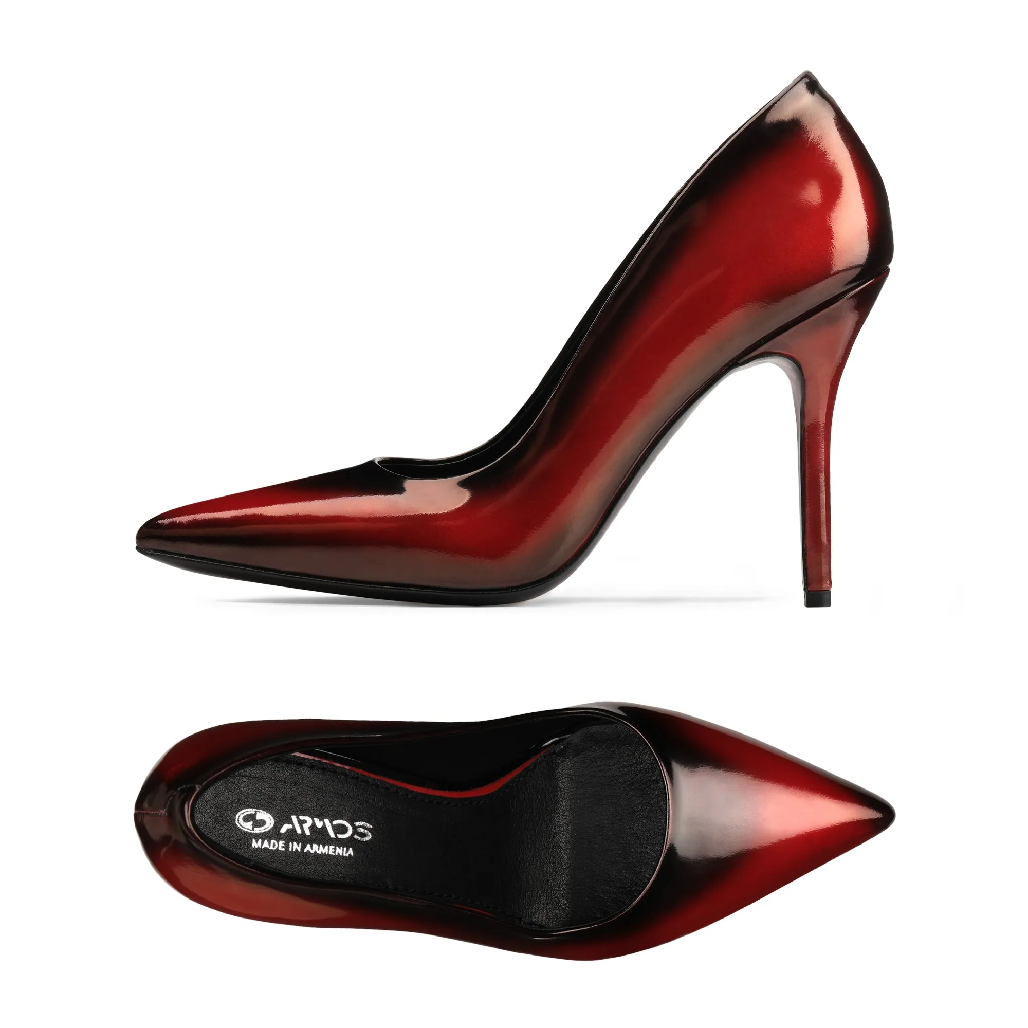 Women's Black & Red Patent Leather Pump sold by Armos product image thumbnail 3