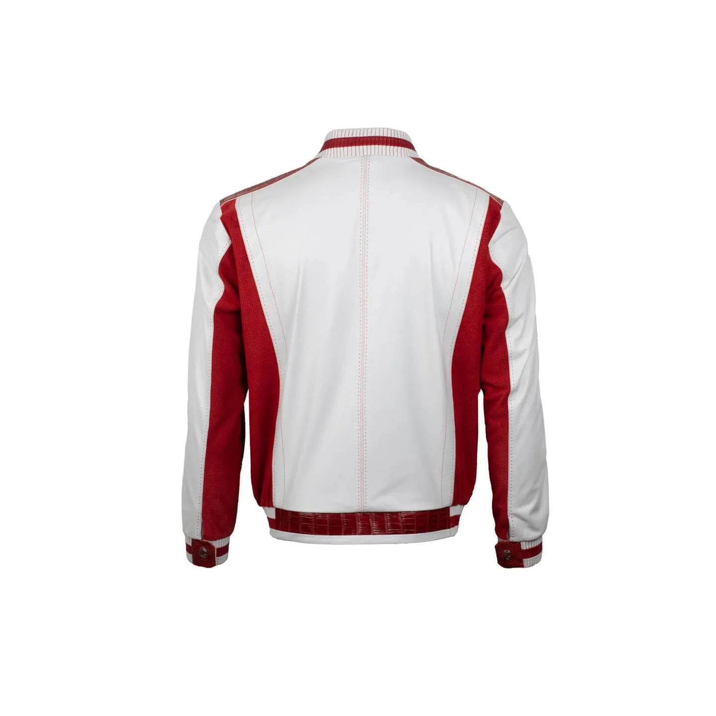 Two-tone crocodile leather jacket sold by Armos product image thumbnail 2