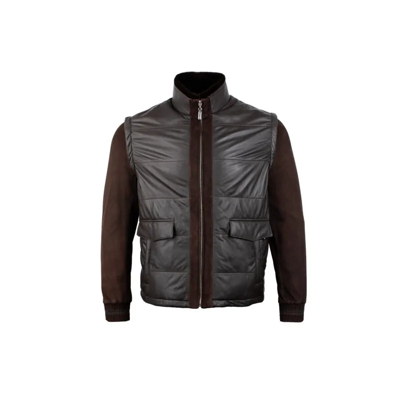 Leather and suede jacket sold by Armos